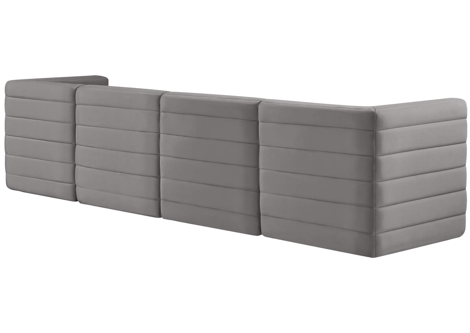 Quincy Grey Velvet Modular Sofa,Meridian Furniture