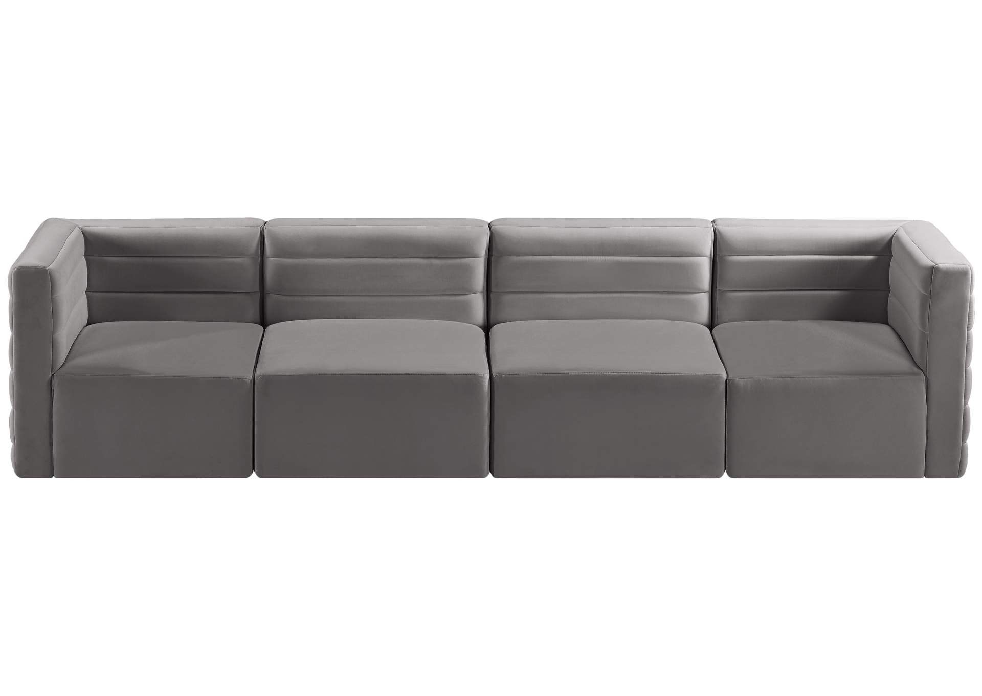 Quincy Grey Velvet Modular Sofa,Meridian Furniture