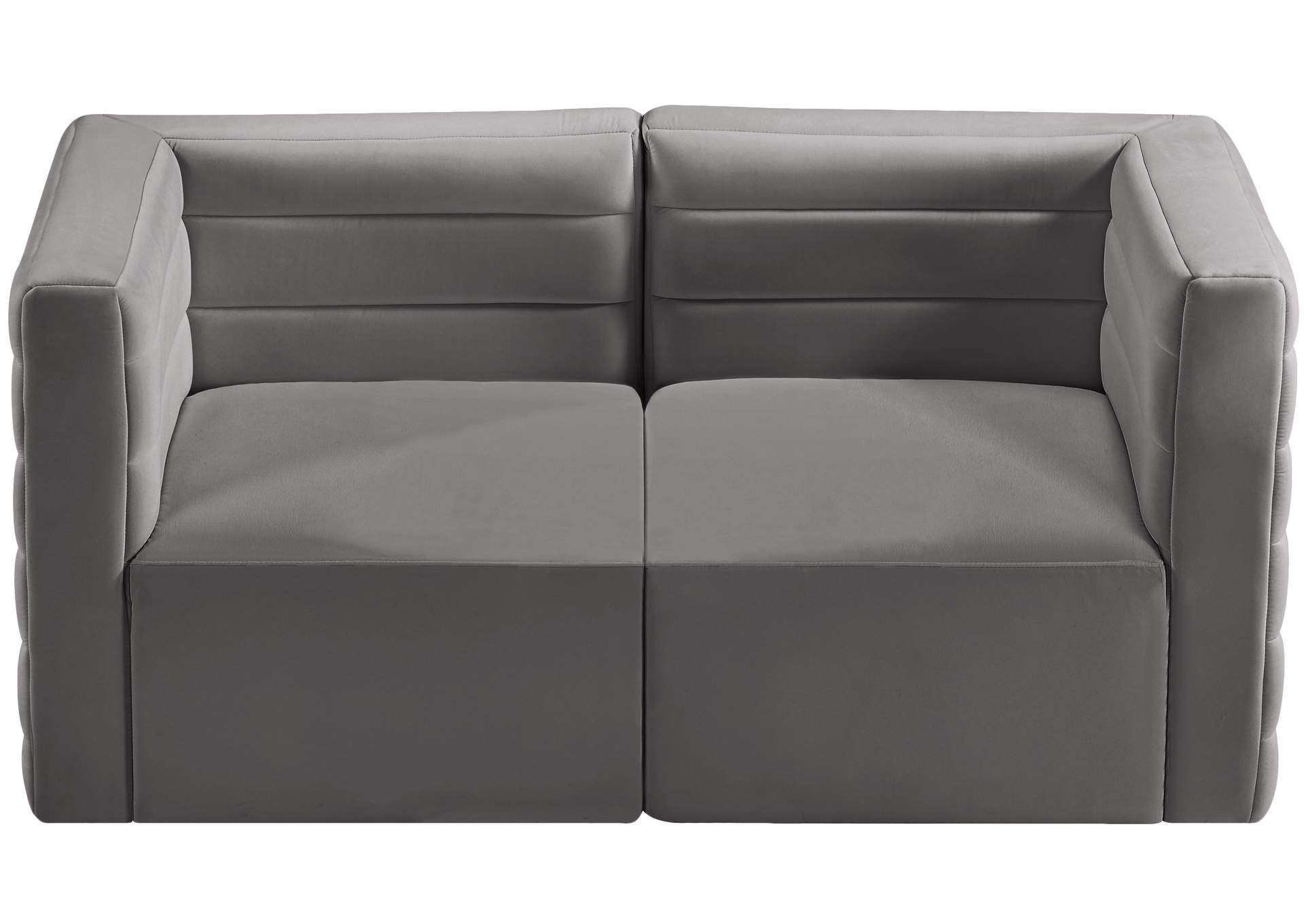 Quincy Grey Velvet Modular Sofa,Meridian Furniture