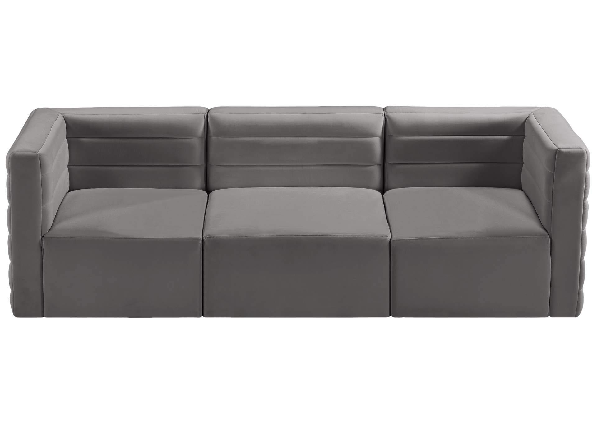 Quincy Grey Velvet Modular Sofa,Meridian Furniture