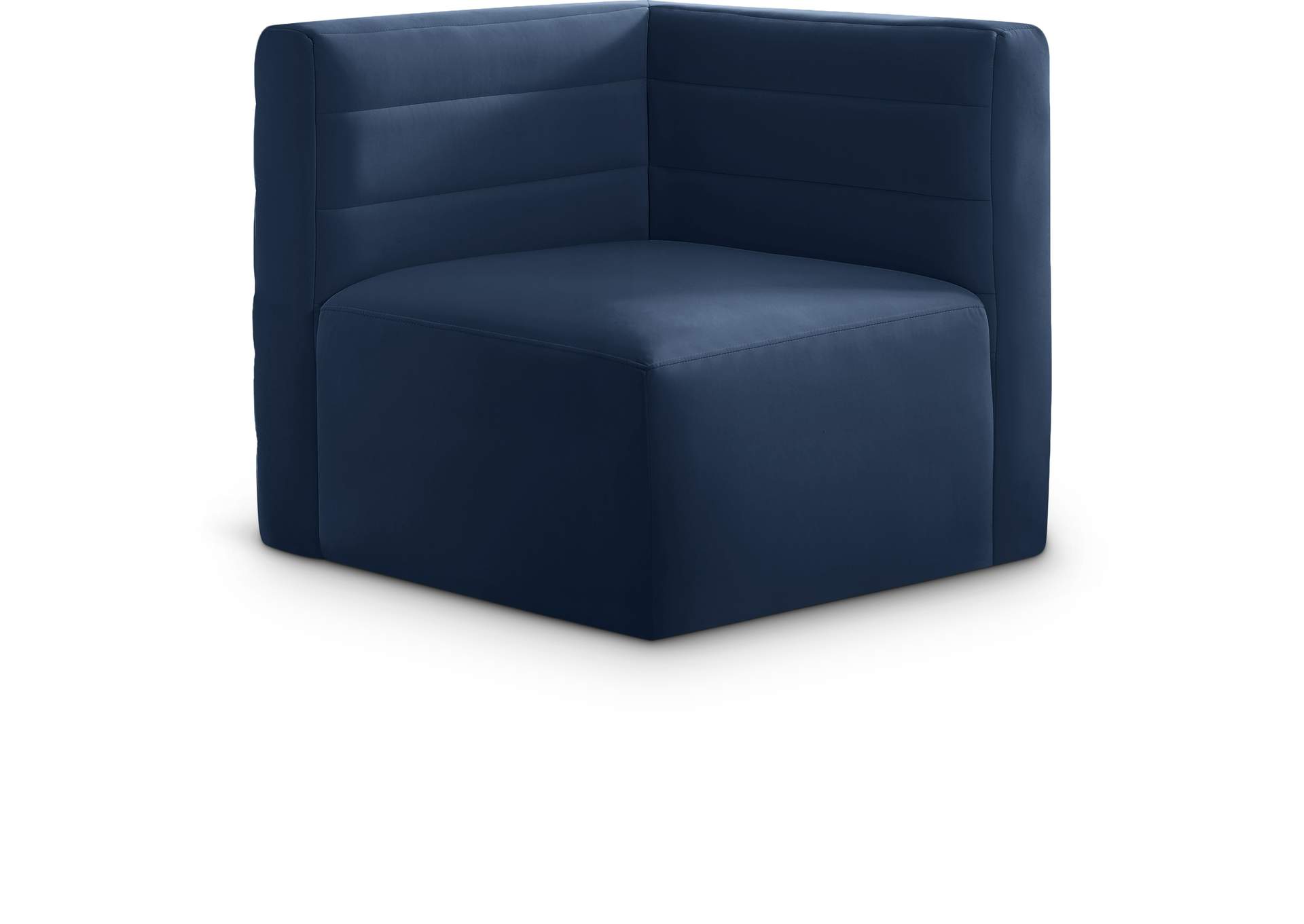 Quincy Navy Velvet Modular Corner Chair,Meridian Furniture