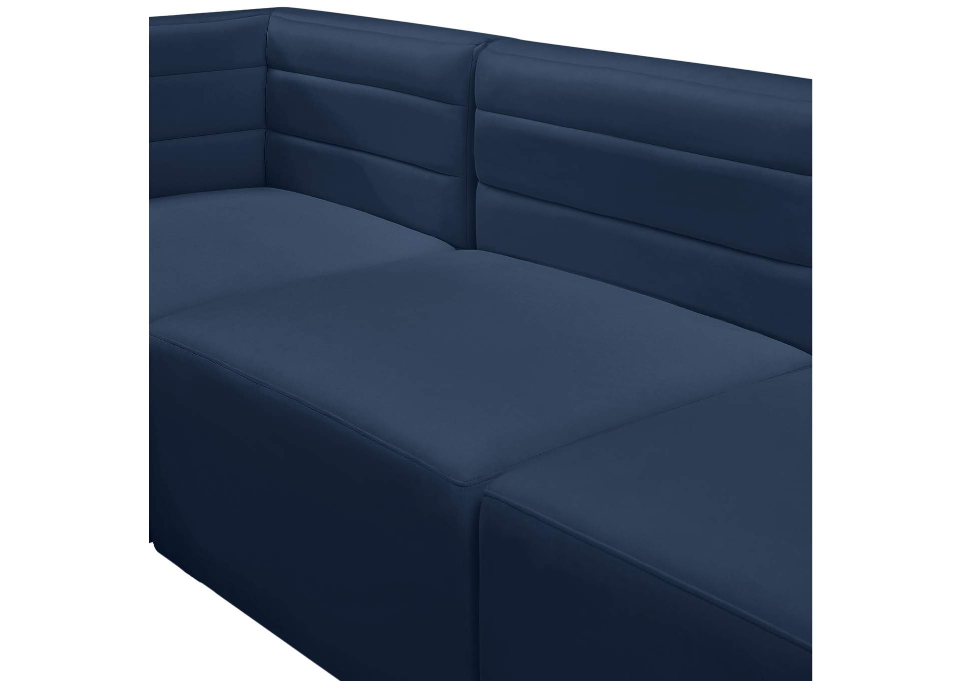 Quincy Navy Velvet Modular Corner Chair,Meridian Furniture