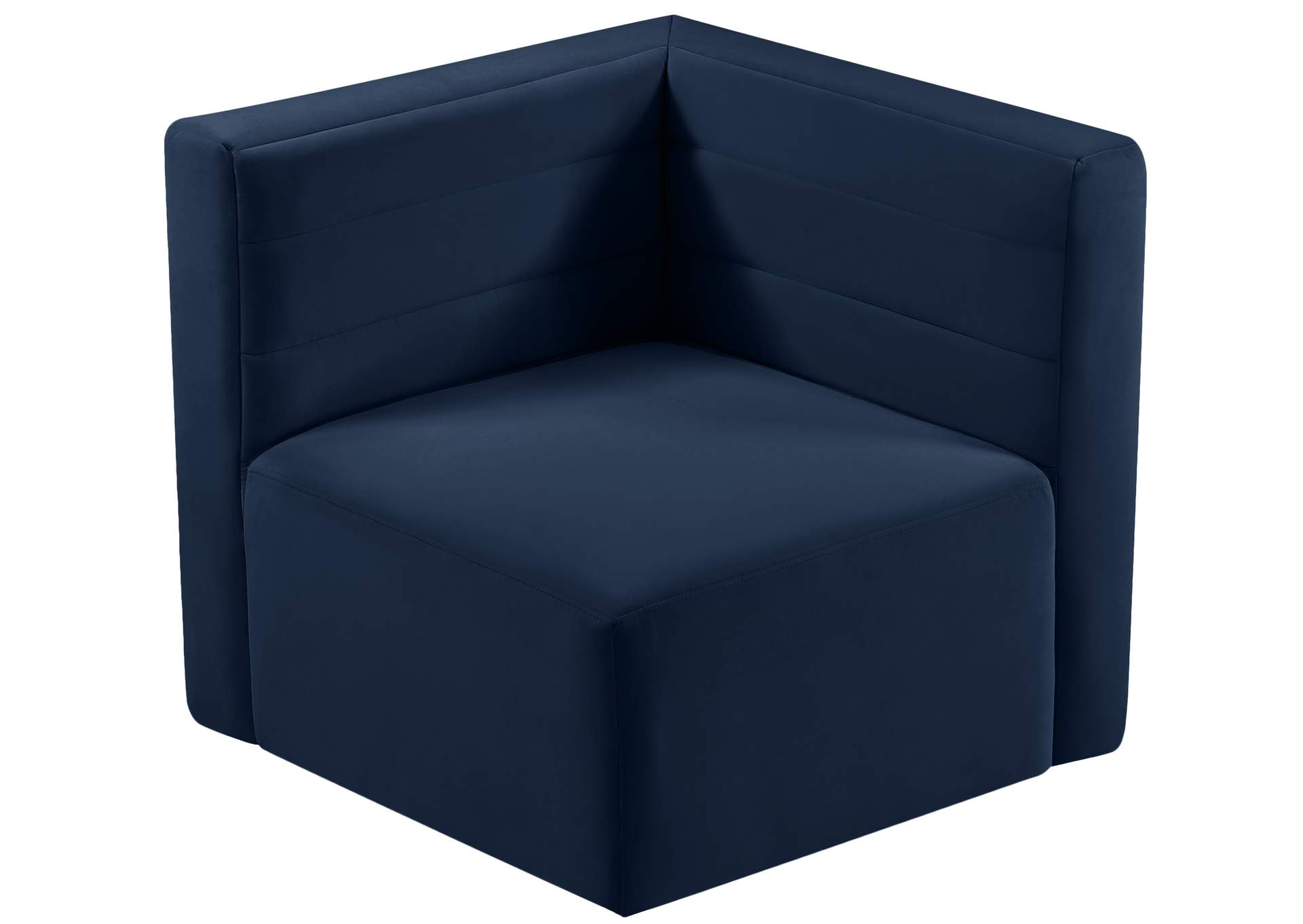 Quincy Navy Velvet Modular Corner Chair,Meridian Furniture