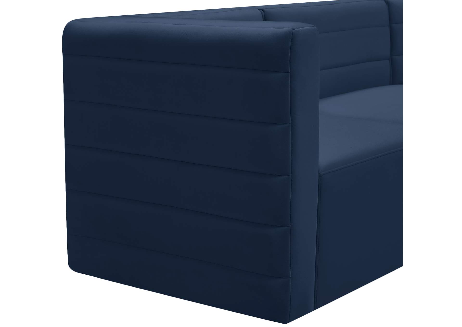 Quincy Navy Velvet Modular Corner Chair,Meridian Furniture