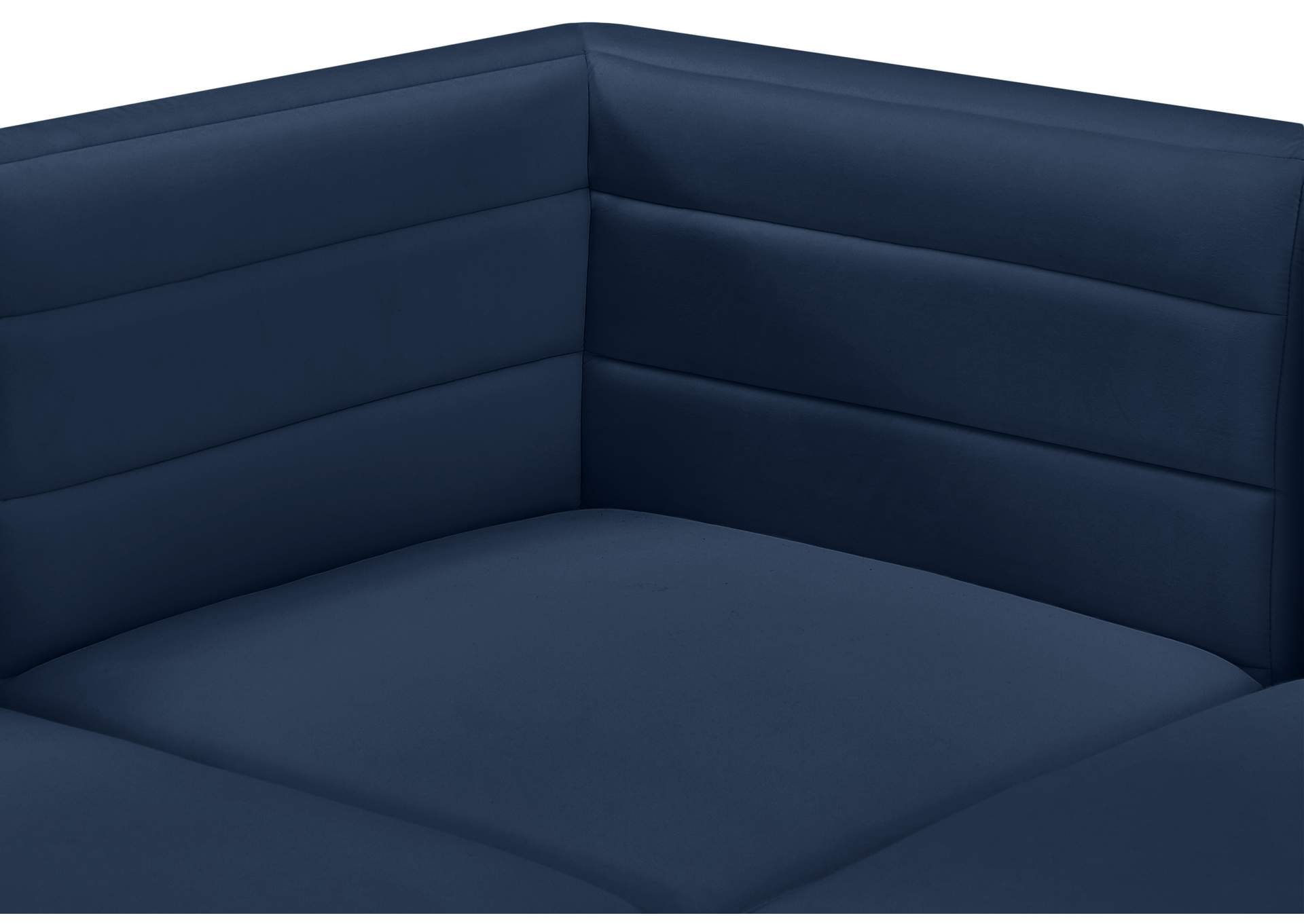 Quincy Navy Velvet Modular Corner Chair,Meridian Furniture