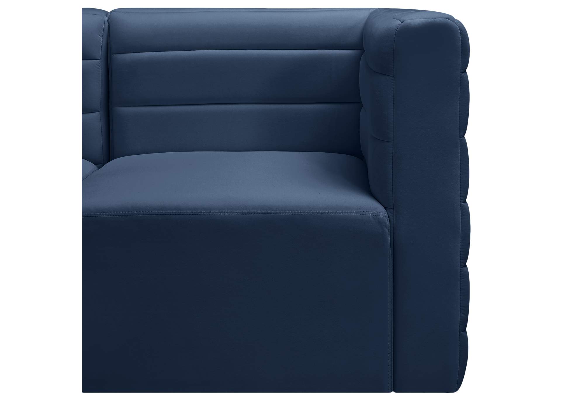 Quincy Navy Velvet Modular Corner Chair,Meridian Furniture