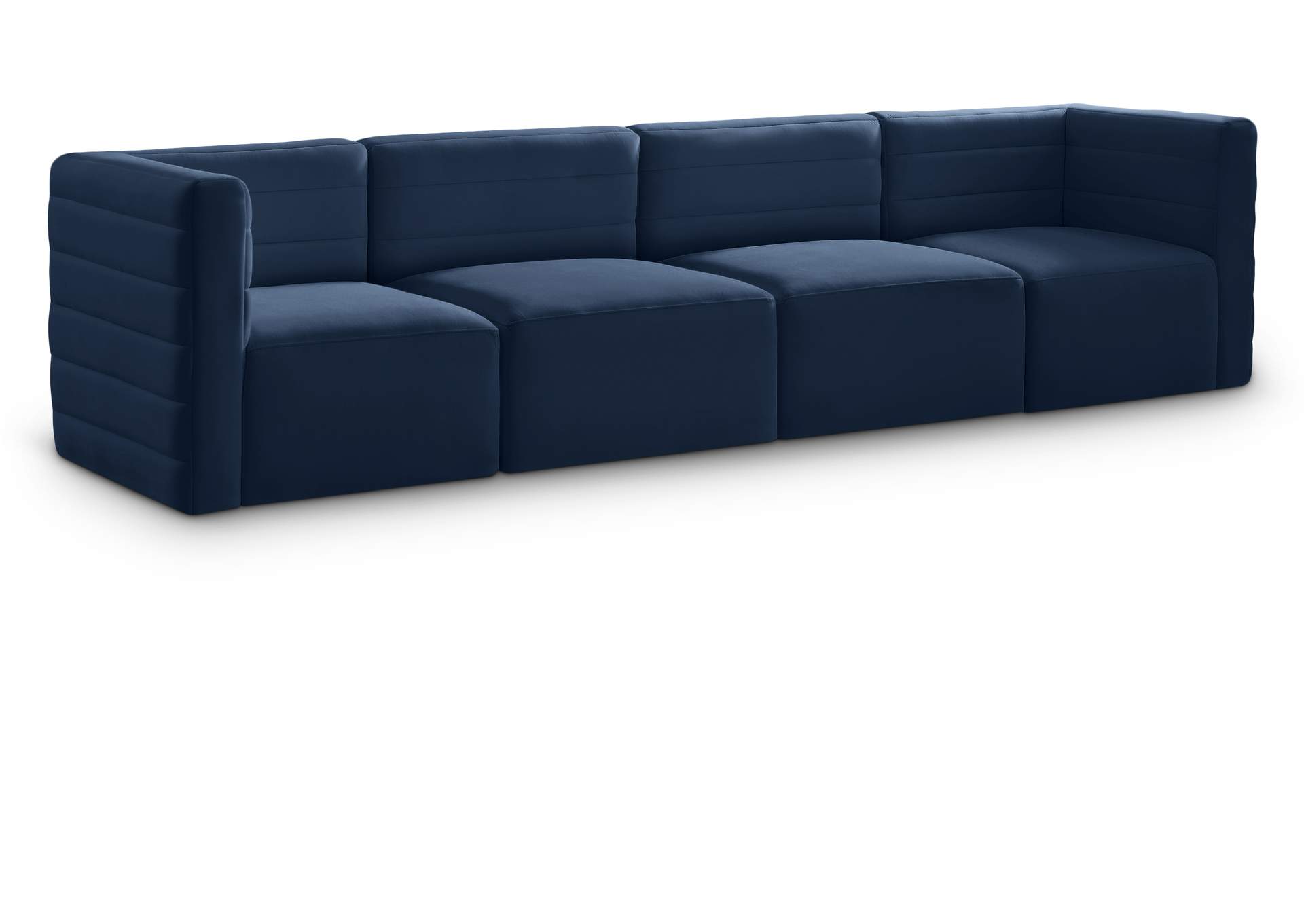 Quincy Navy Velvet Modular Sofa,Meridian Furniture