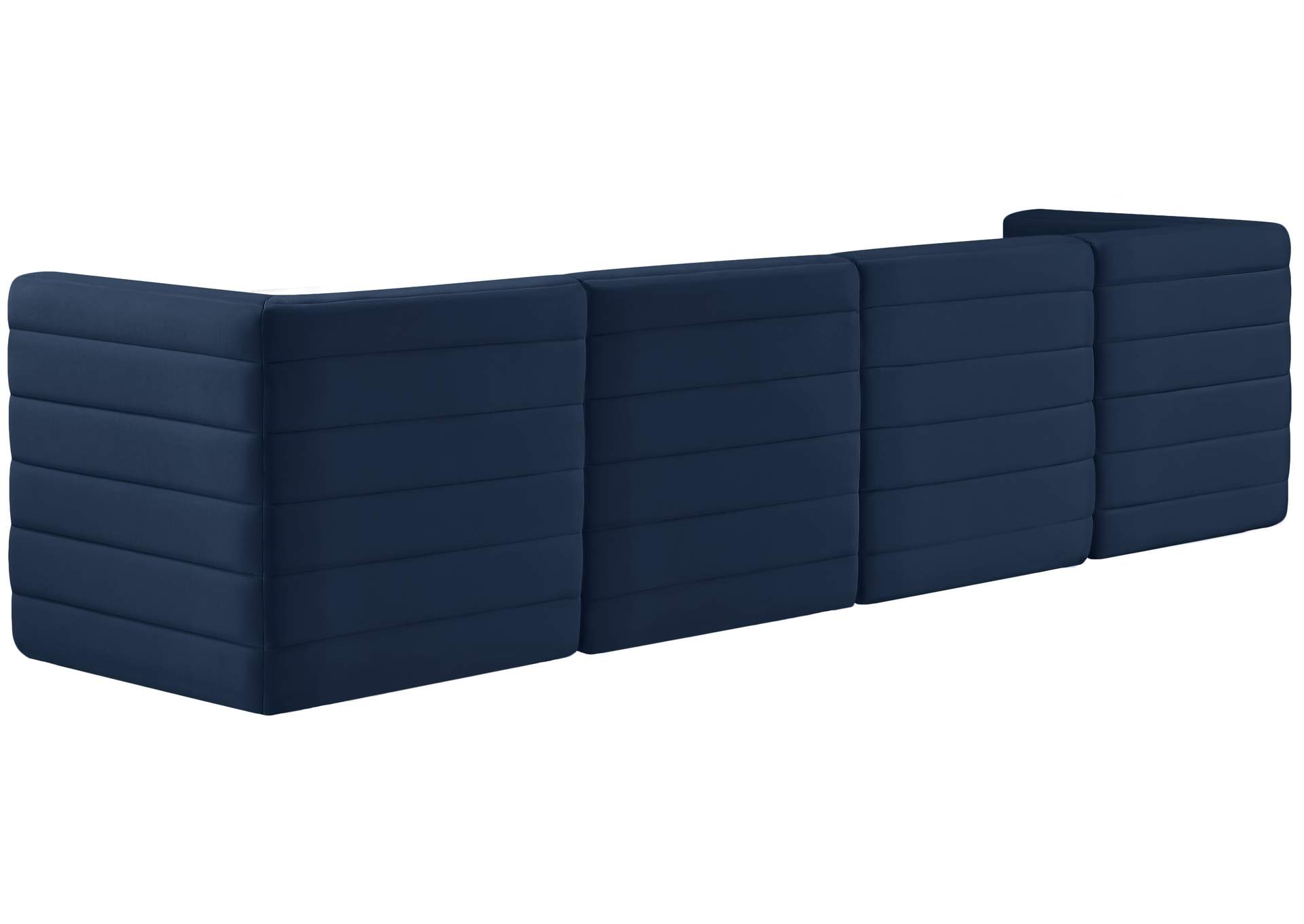 Quincy Navy Velvet Modular Sofa,Meridian Furniture