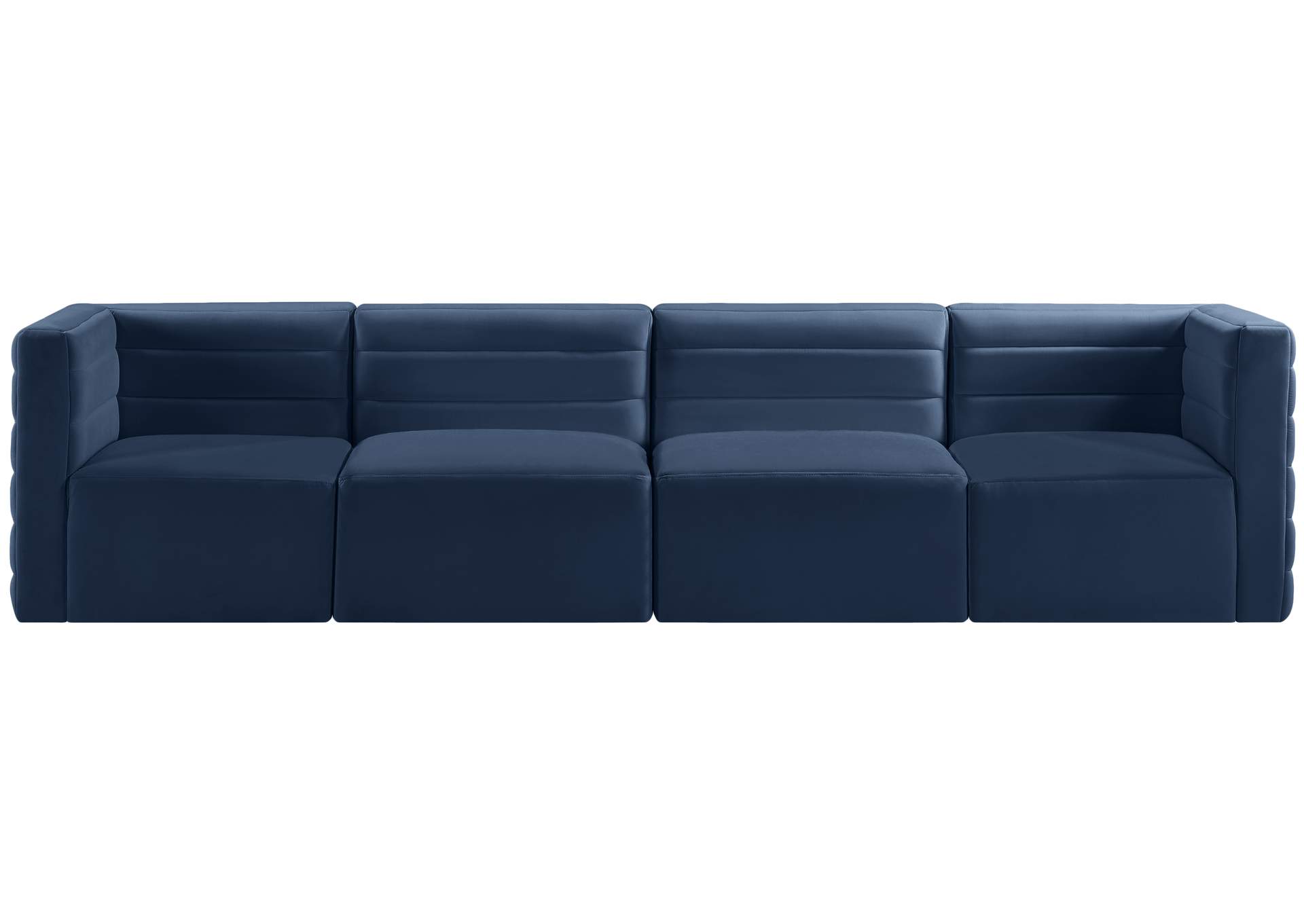 Quincy Navy Velvet Modular Sofa,Meridian Furniture