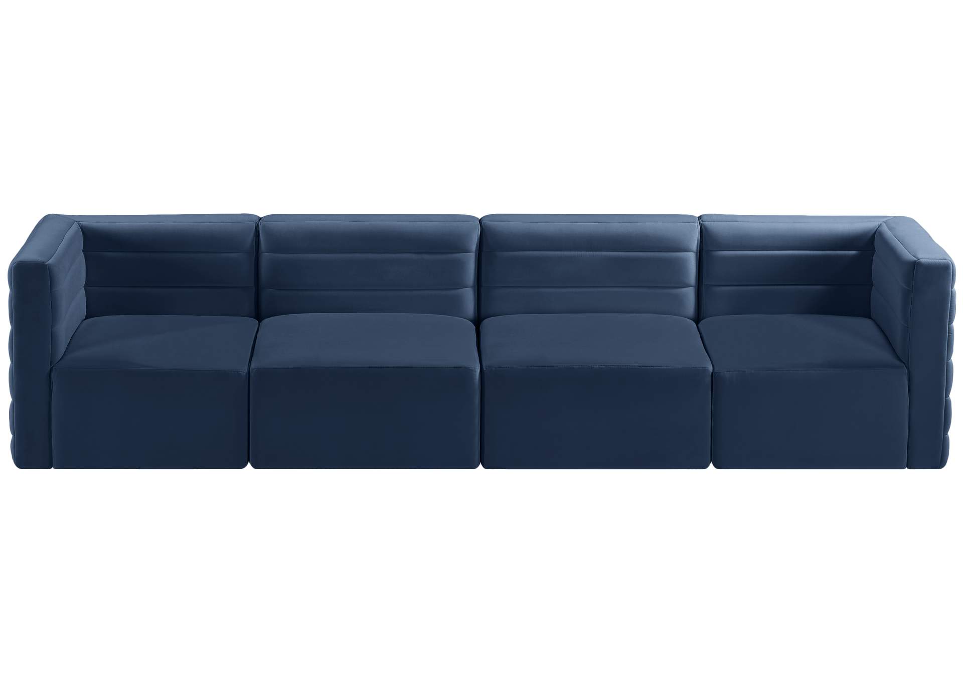 Quincy Navy Velvet Modular Sofa,Meridian Furniture