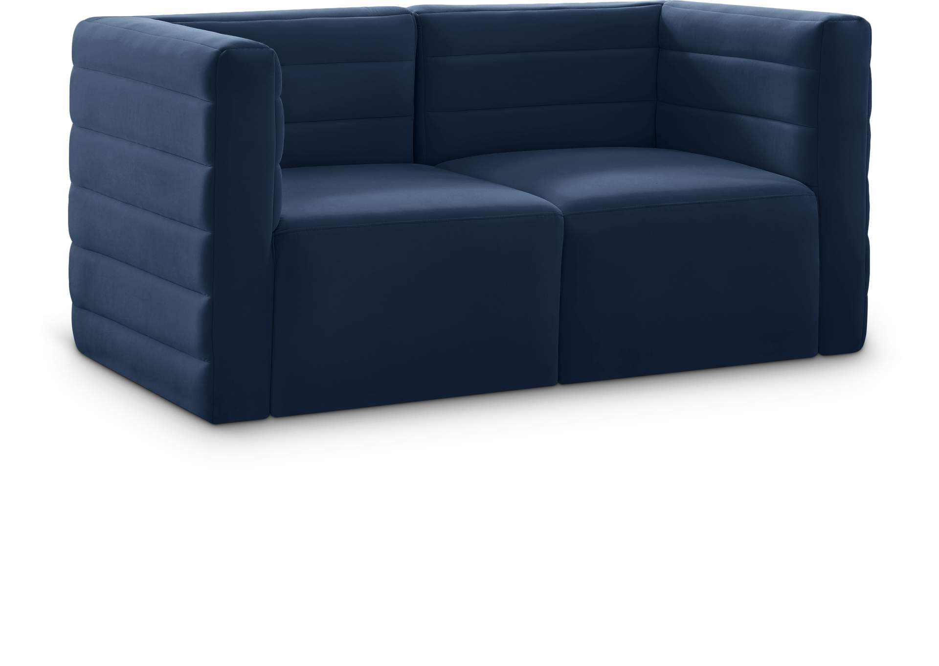 Quincy Navy Velvet Modular Sofa,Meridian Furniture