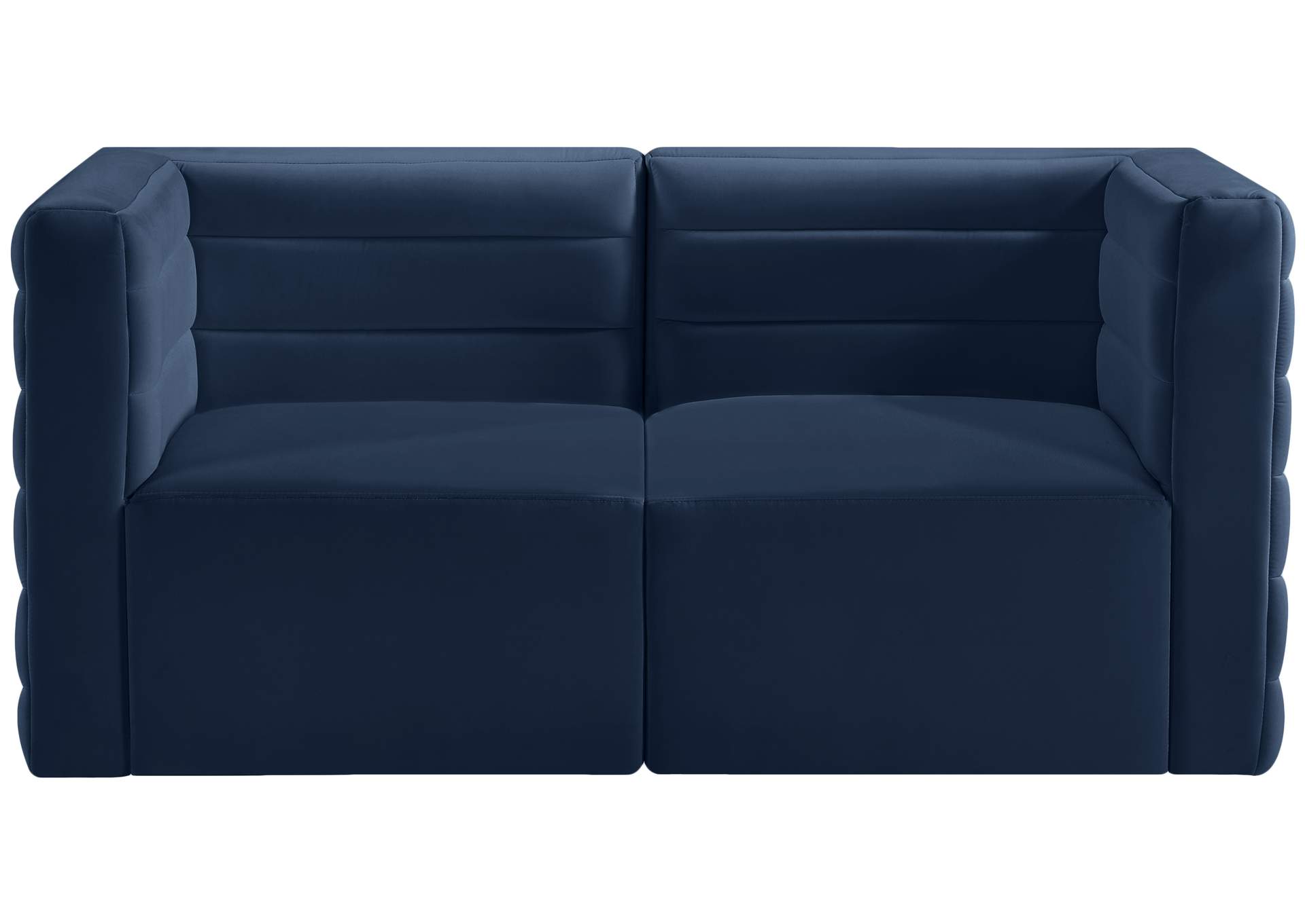 Quincy Navy Velvet Modular Sofa,Meridian Furniture