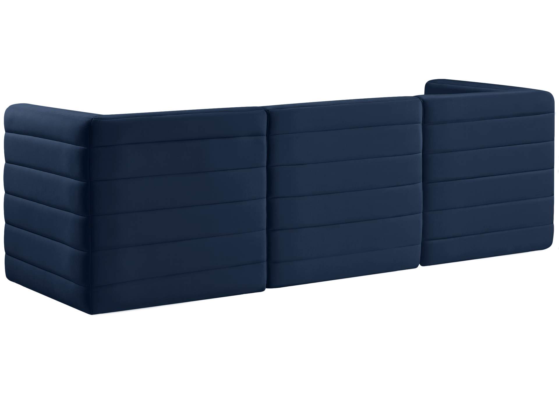 Quincy Navy Velvet Modular Sofa,Meridian Furniture