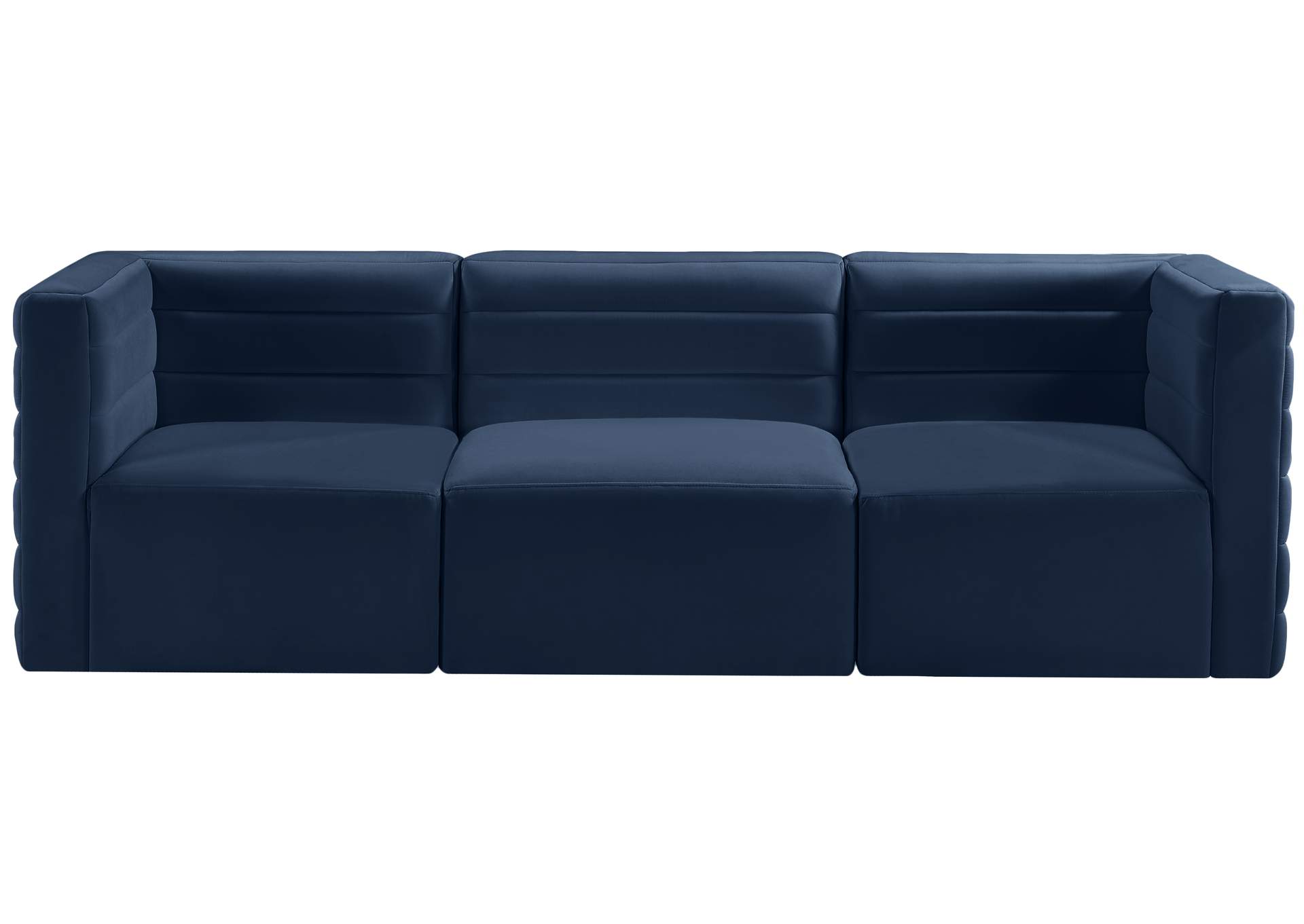 Quincy Navy Velvet Modular Sofa,Meridian Furniture