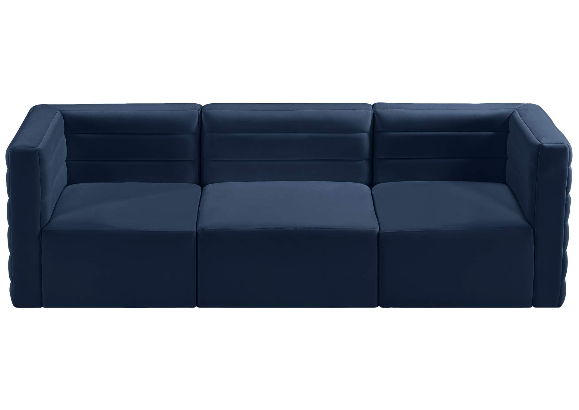 Quincy Navy Velvet Modular Sofa,Meridian Furniture