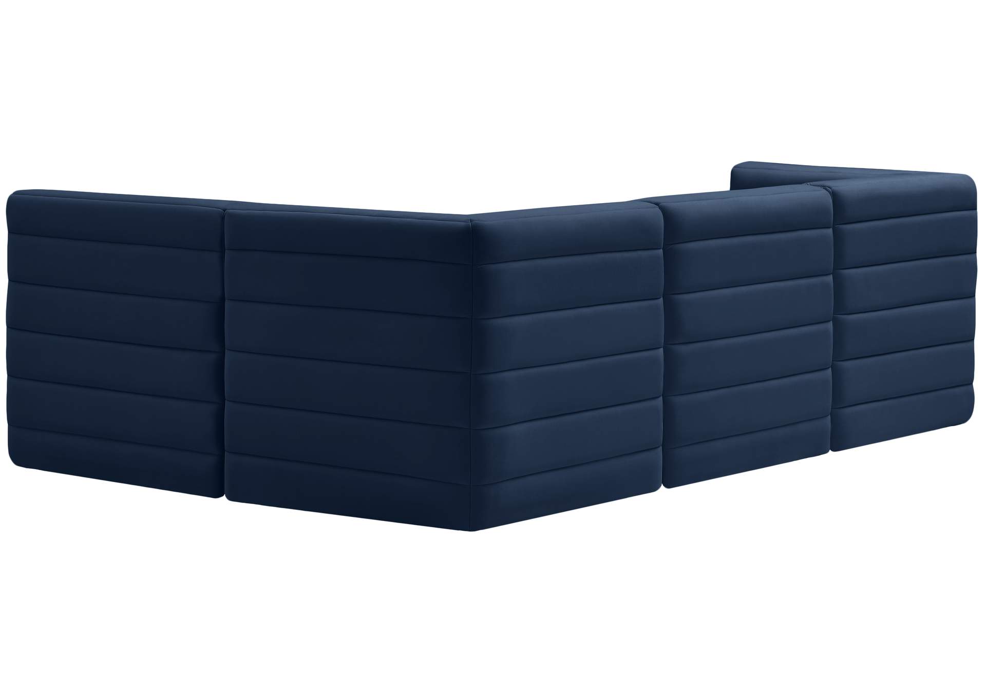 Quincy Navy Velvet Modular Sectional,Meridian Furniture