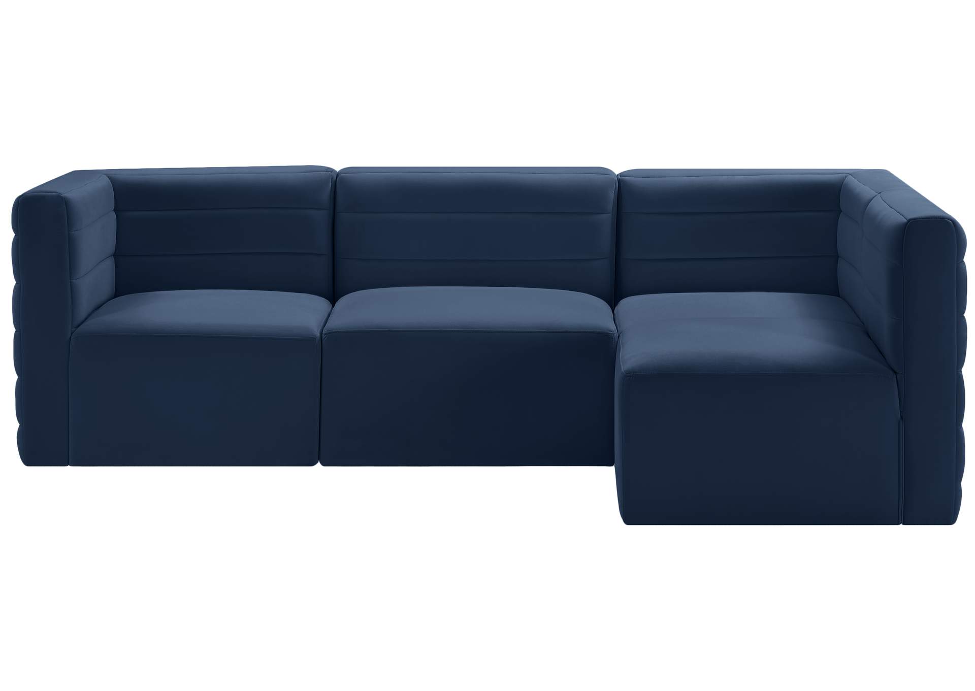 Quincy Navy Velvet Modular Sectional,Meridian Furniture