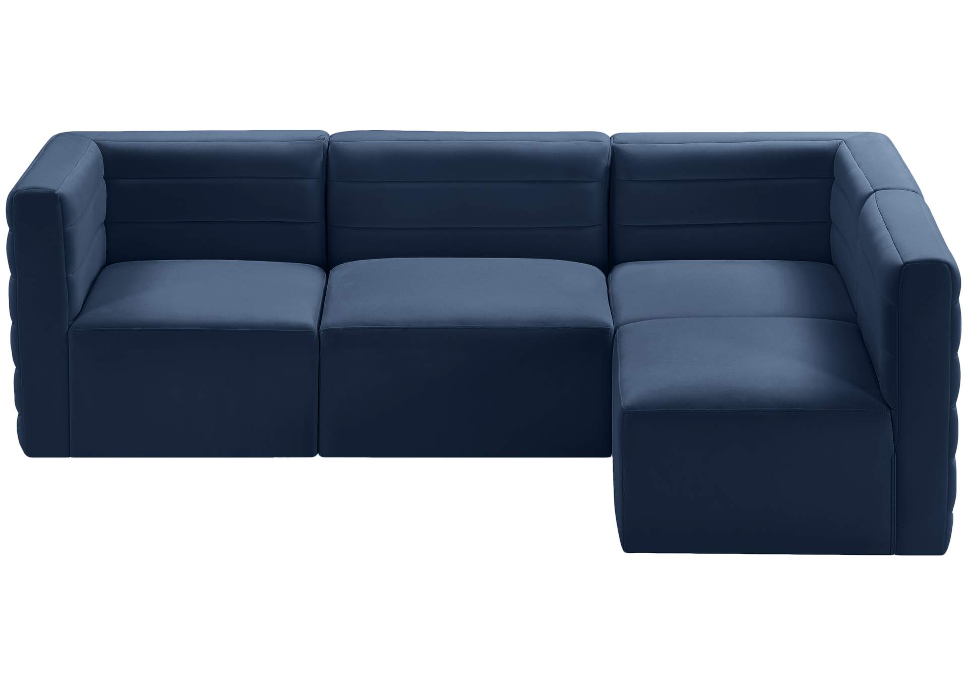 Quincy Navy Velvet Modular Sectional,Meridian Furniture