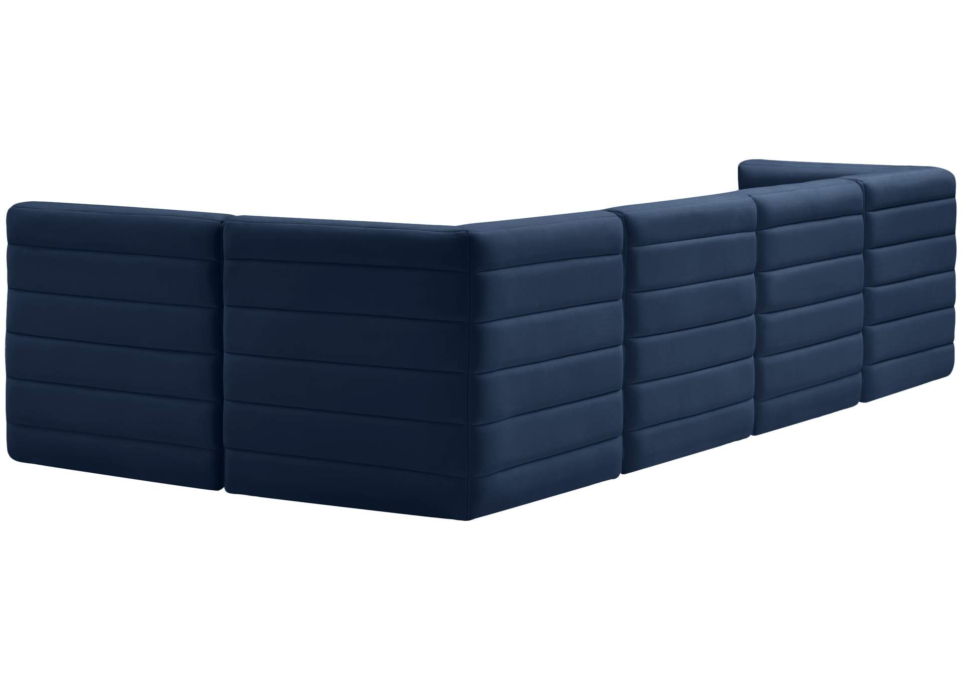 Quincy Navy Velvet Modular Sectional,Meridian Furniture