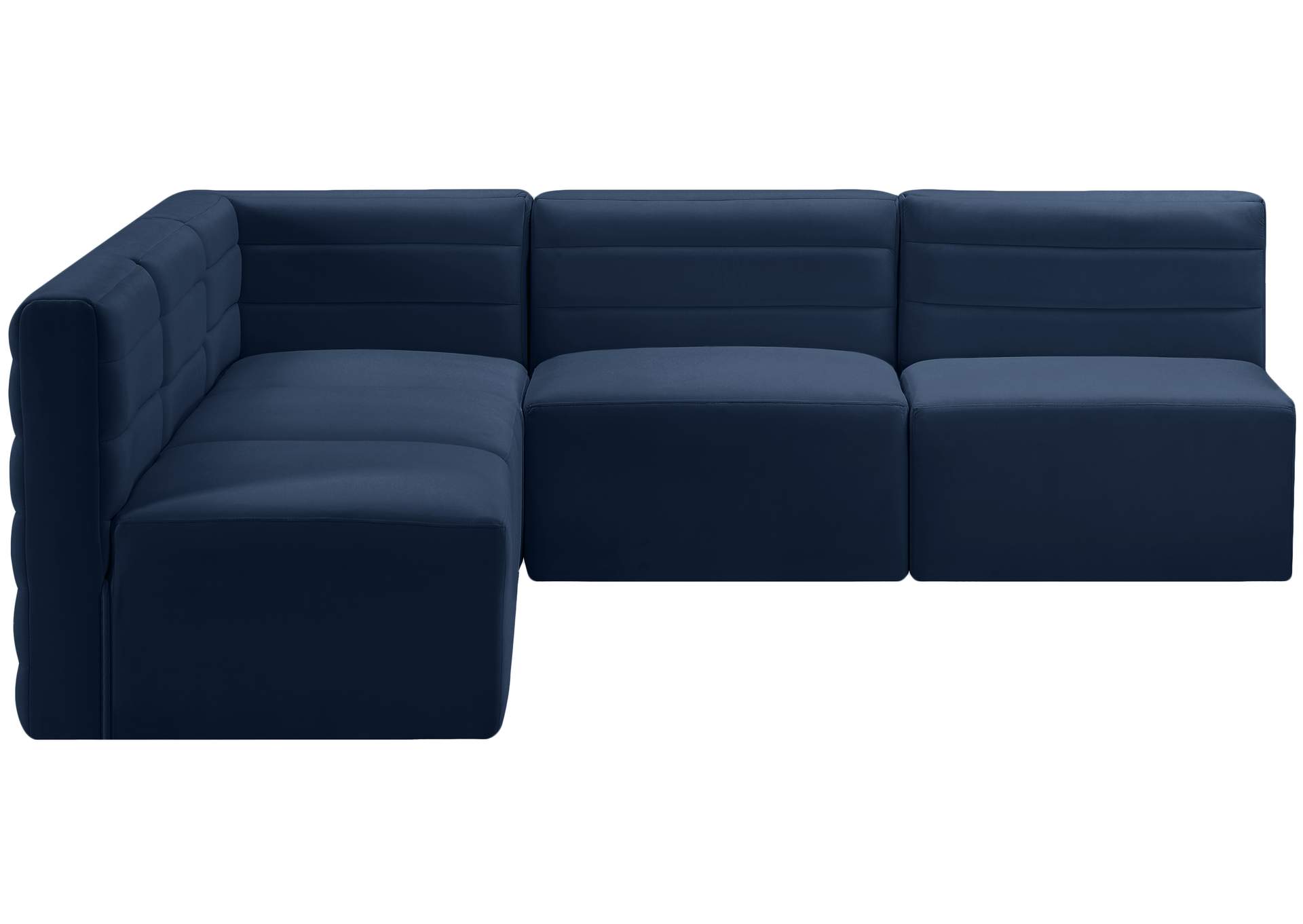 Quincy Navy Velvet Modular Sectional,Meridian Furniture