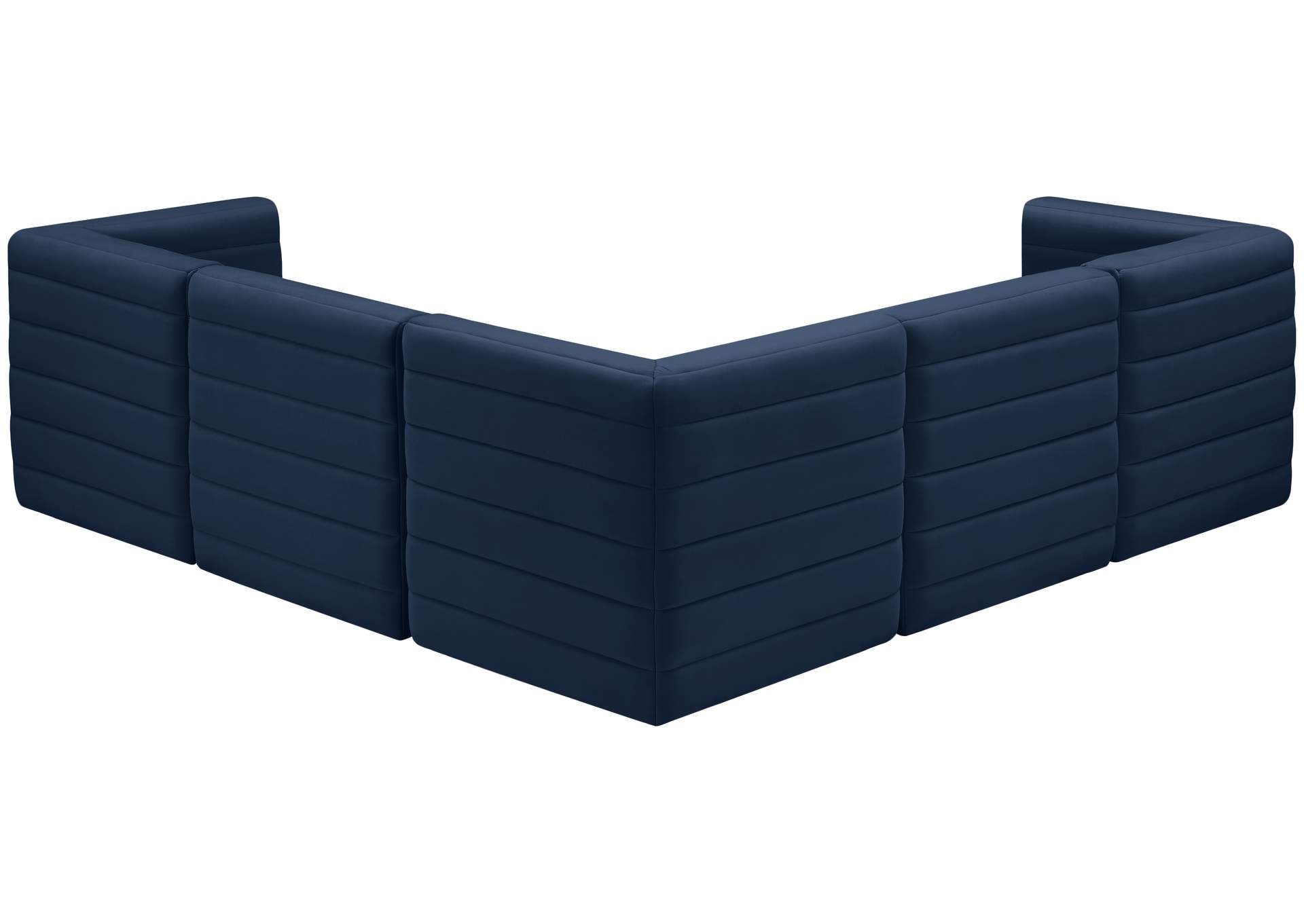 Quincy Navy Velvet Modular Sectional,Meridian Furniture