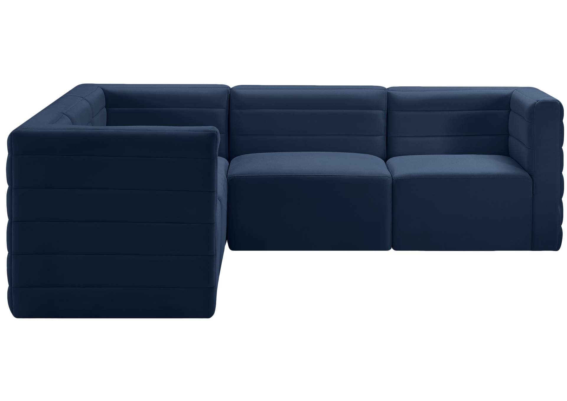 Quincy Navy Velvet Modular Sectional,Meridian Furniture