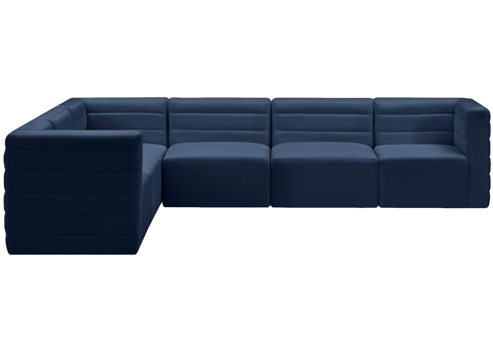 Quincy Navy Velvet Modular Sectional,Meridian Furniture