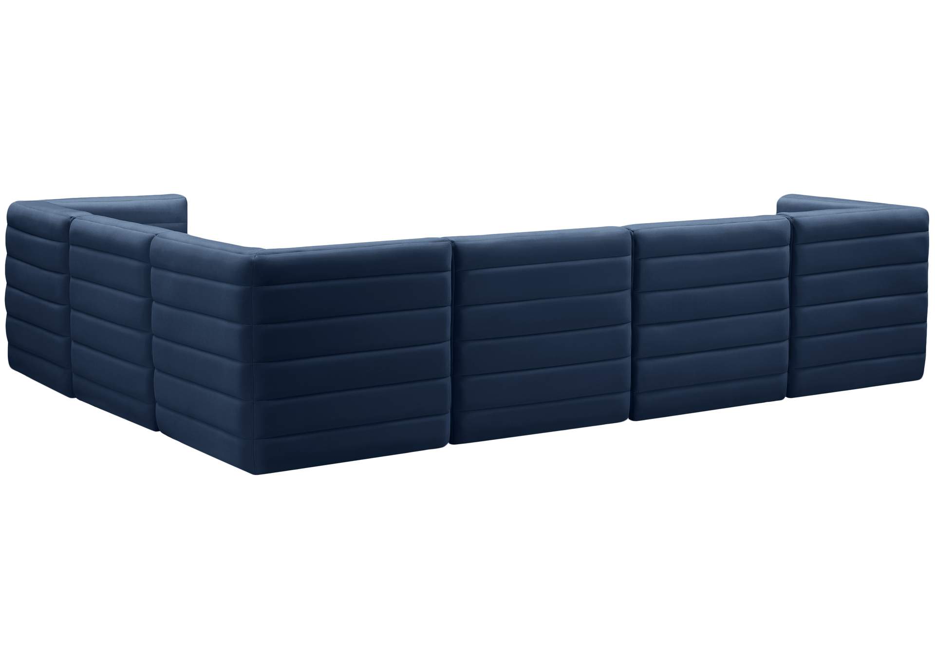 Quincy Navy Velvet Modular Sectional,Meridian Furniture