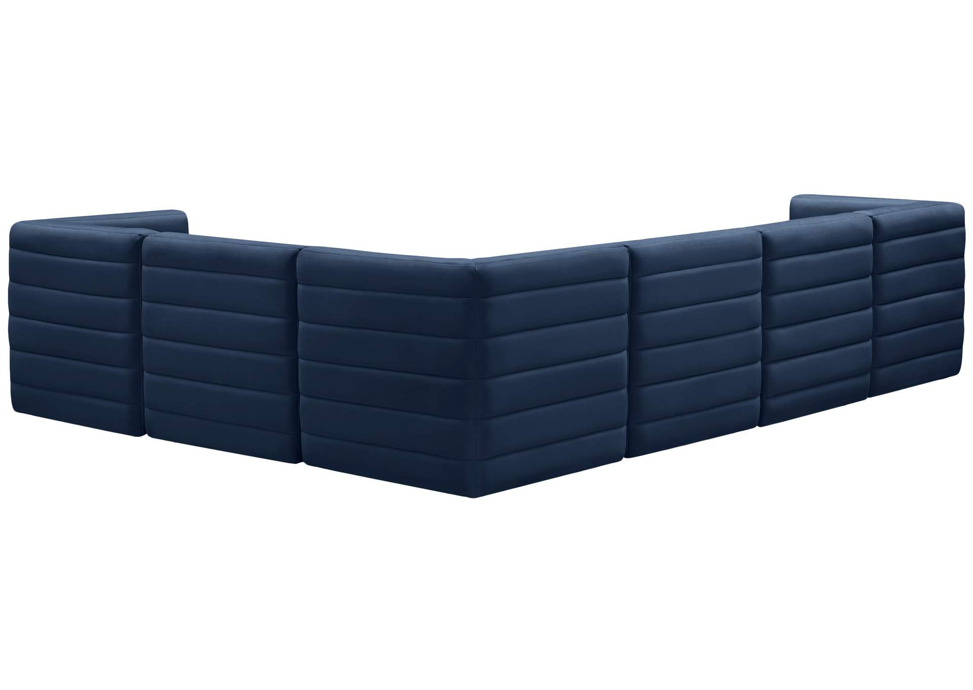 Quincy Navy Velvet Modular Sectional,Meridian Furniture