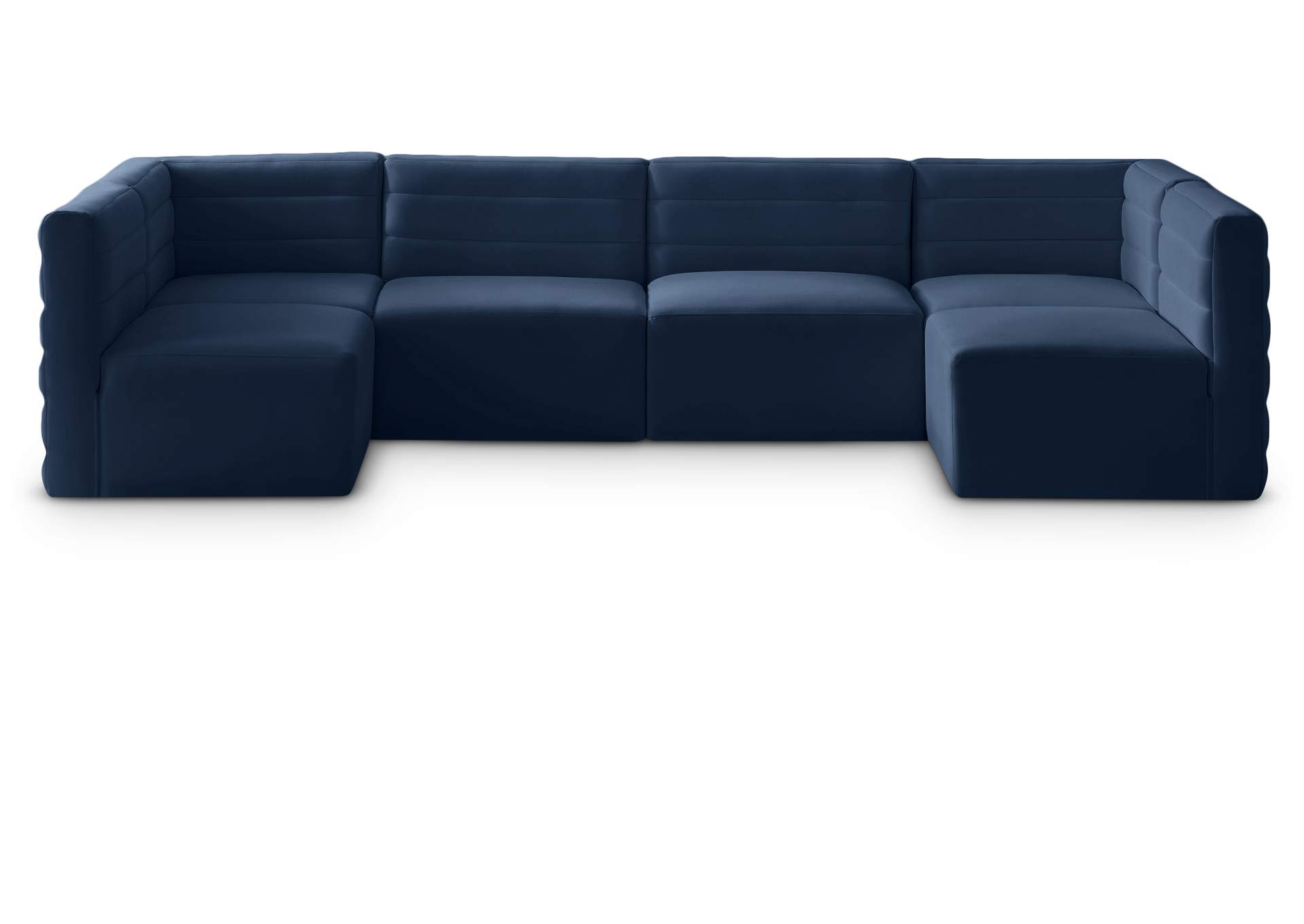 Quincy Navy Velvet Modular Sectional,Meridian Furniture