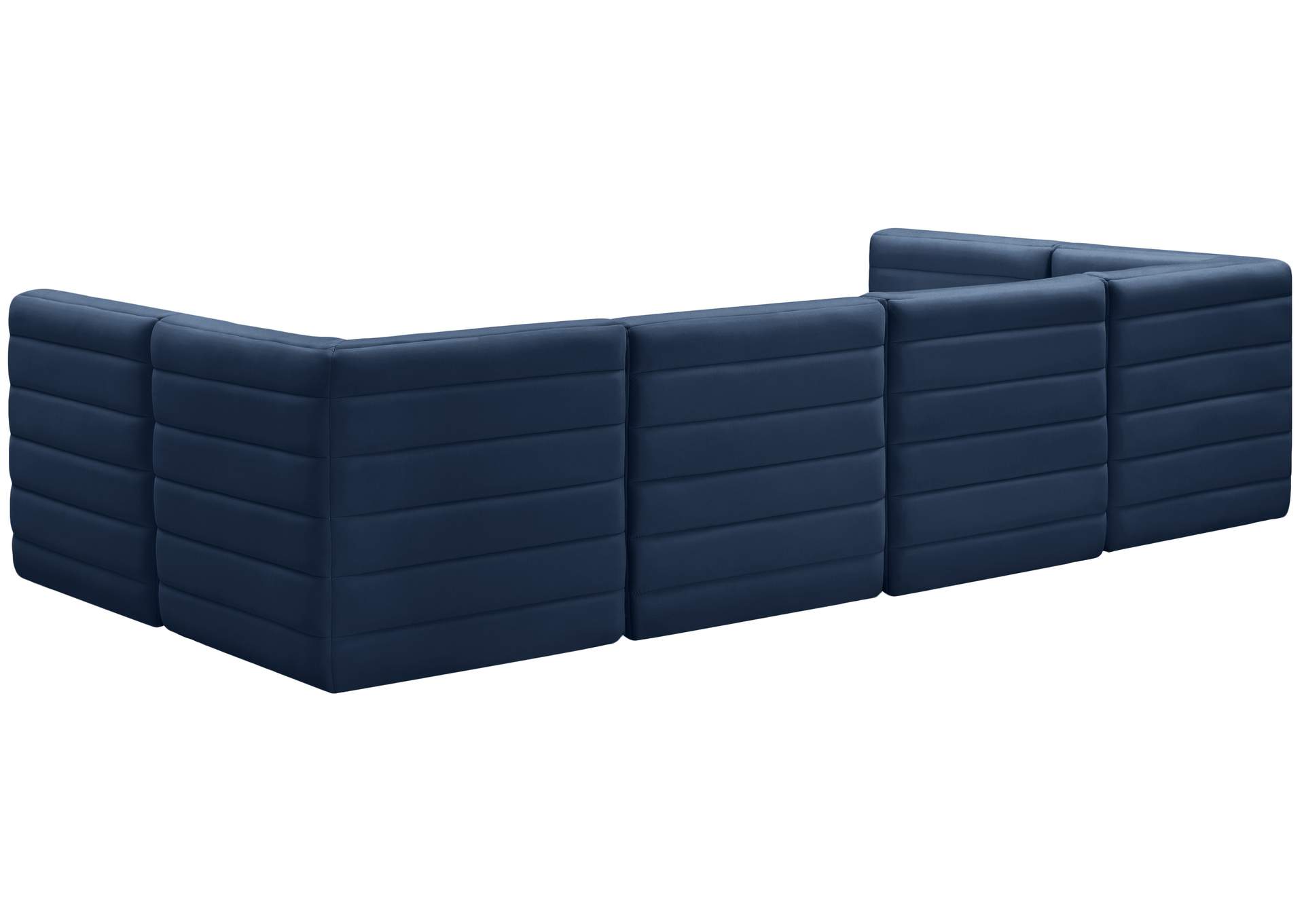 Quincy Navy Velvet Modular Sectional,Meridian Furniture