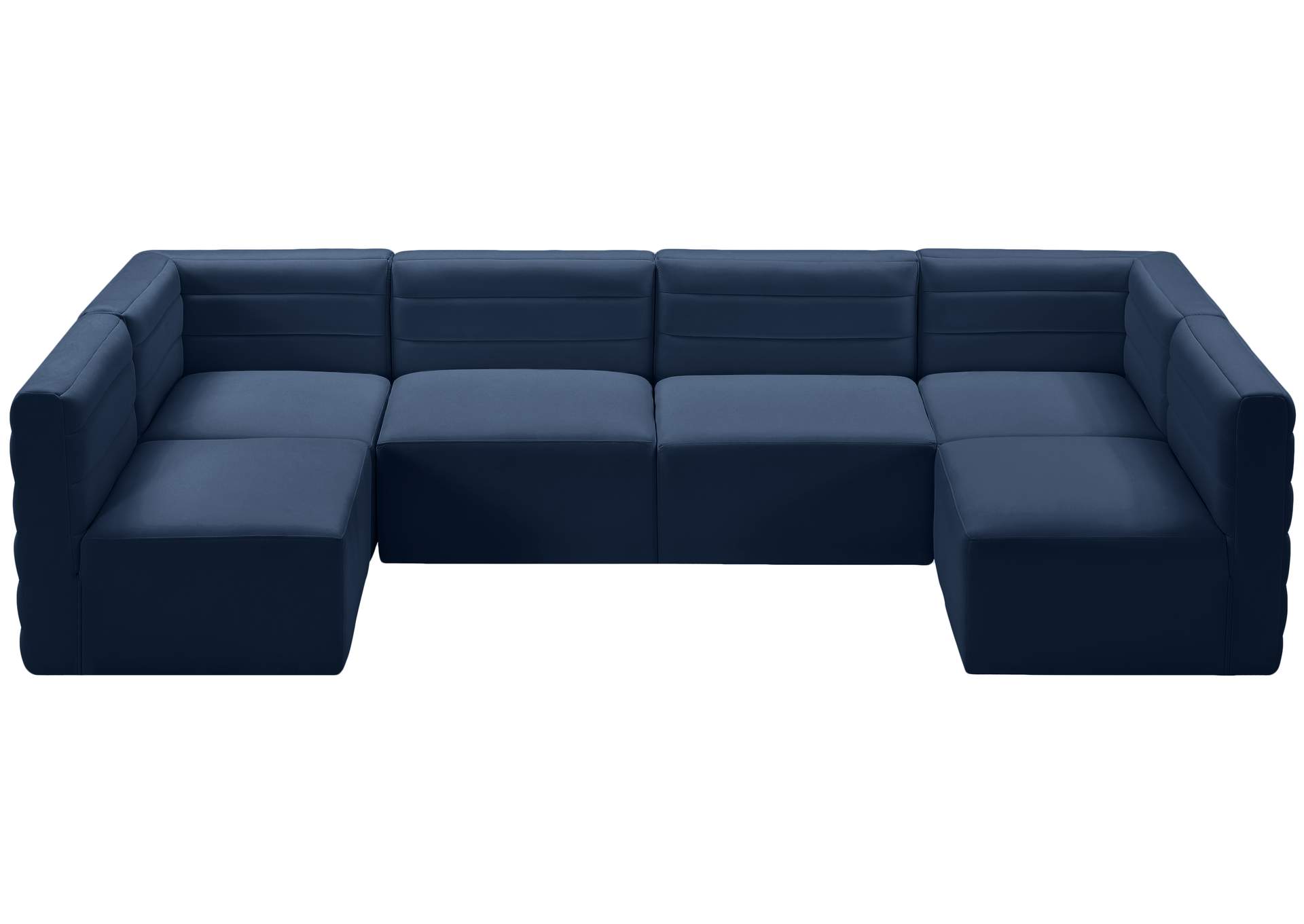 Quincy Navy Velvet Modular Sectional,Meridian Furniture