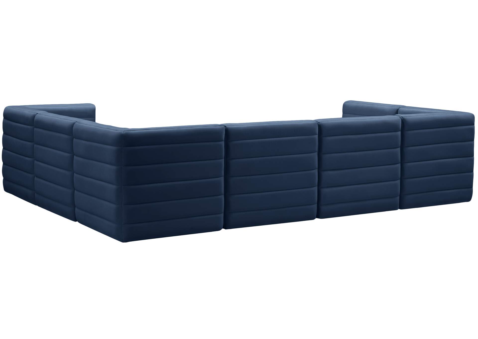 Quincy Navy Velvet Modular Sectional,Meridian Furniture