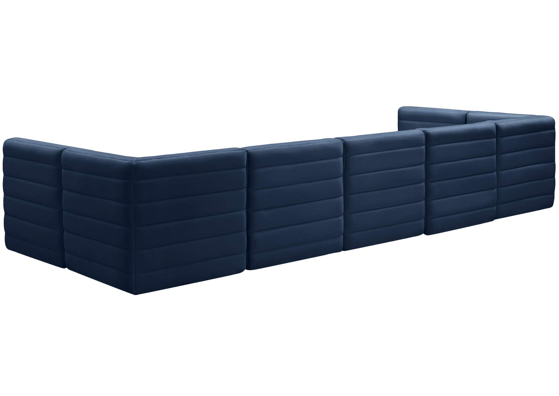 Quincy Navy Velvet Modular Sectional,Meridian Furniture