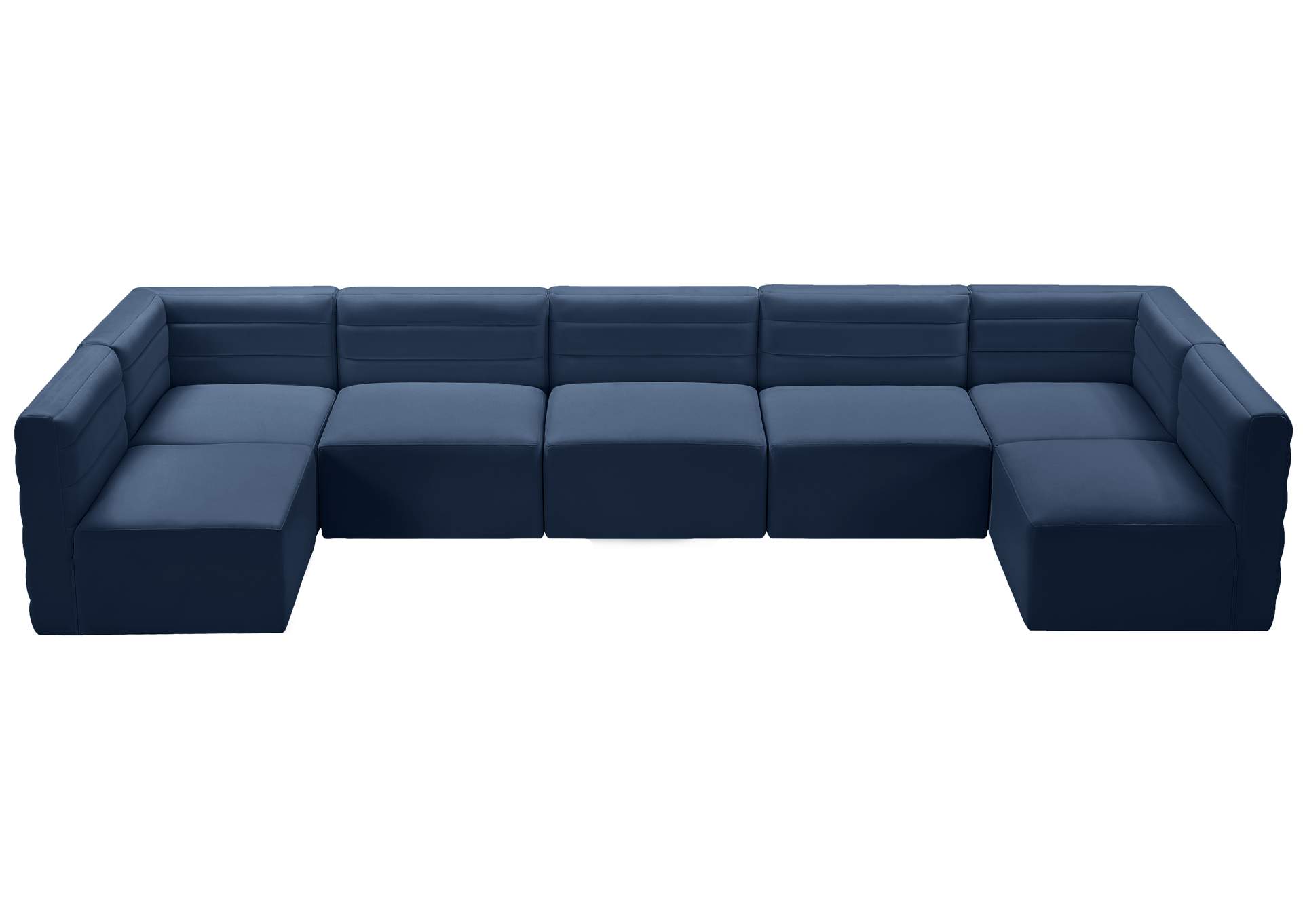 Quincy Navy Velvet Modular Sectional,Meridian Furniture