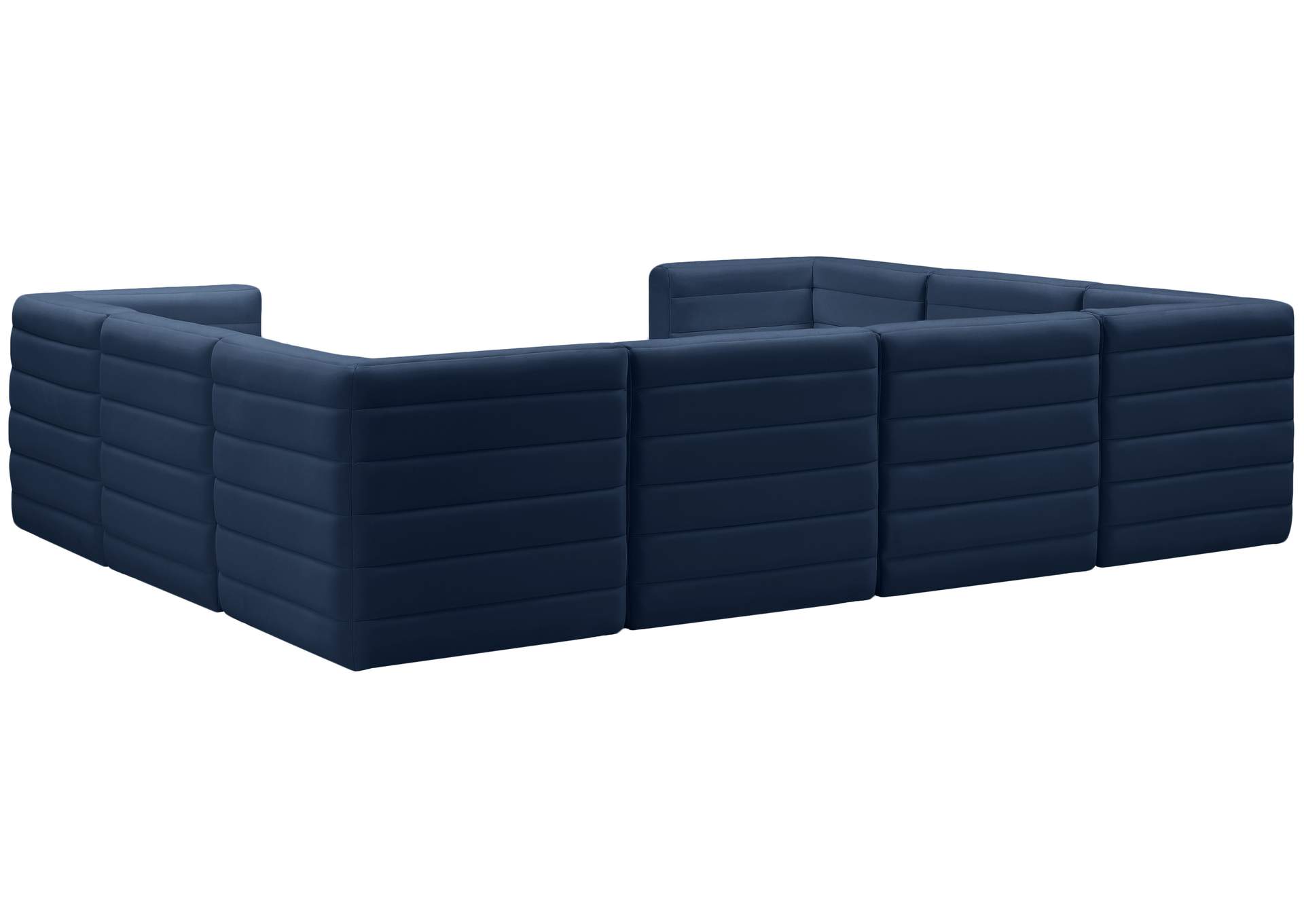 Quincy Navy Velvet Modular Sectional,Meridian Furniture