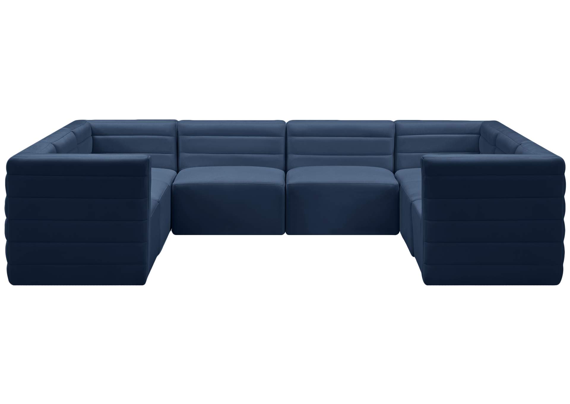 Quincy Navy Velvet Modular Sectional,Meridian Furniture