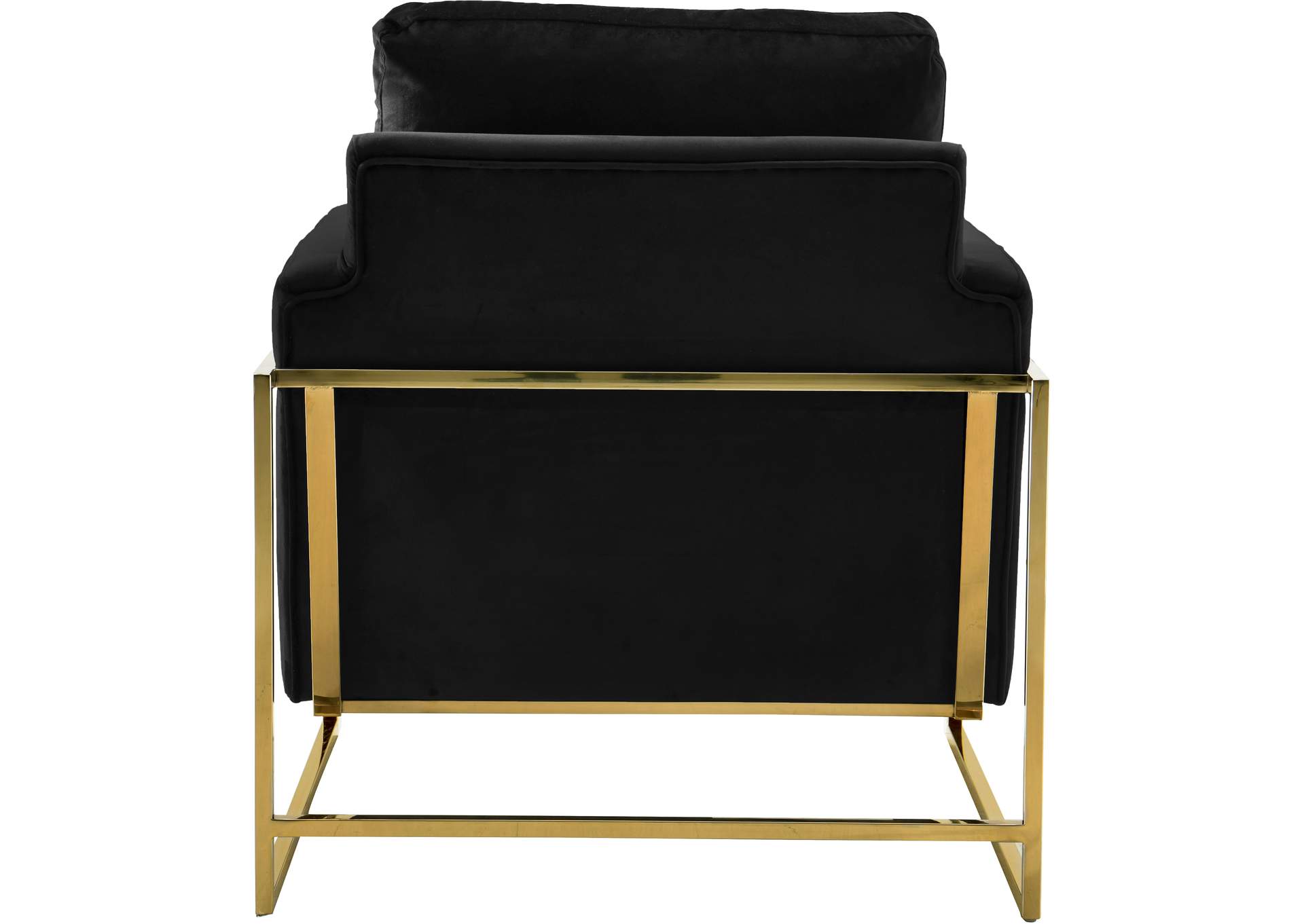 Mila Black Velvet Chair,Meridian Furniture