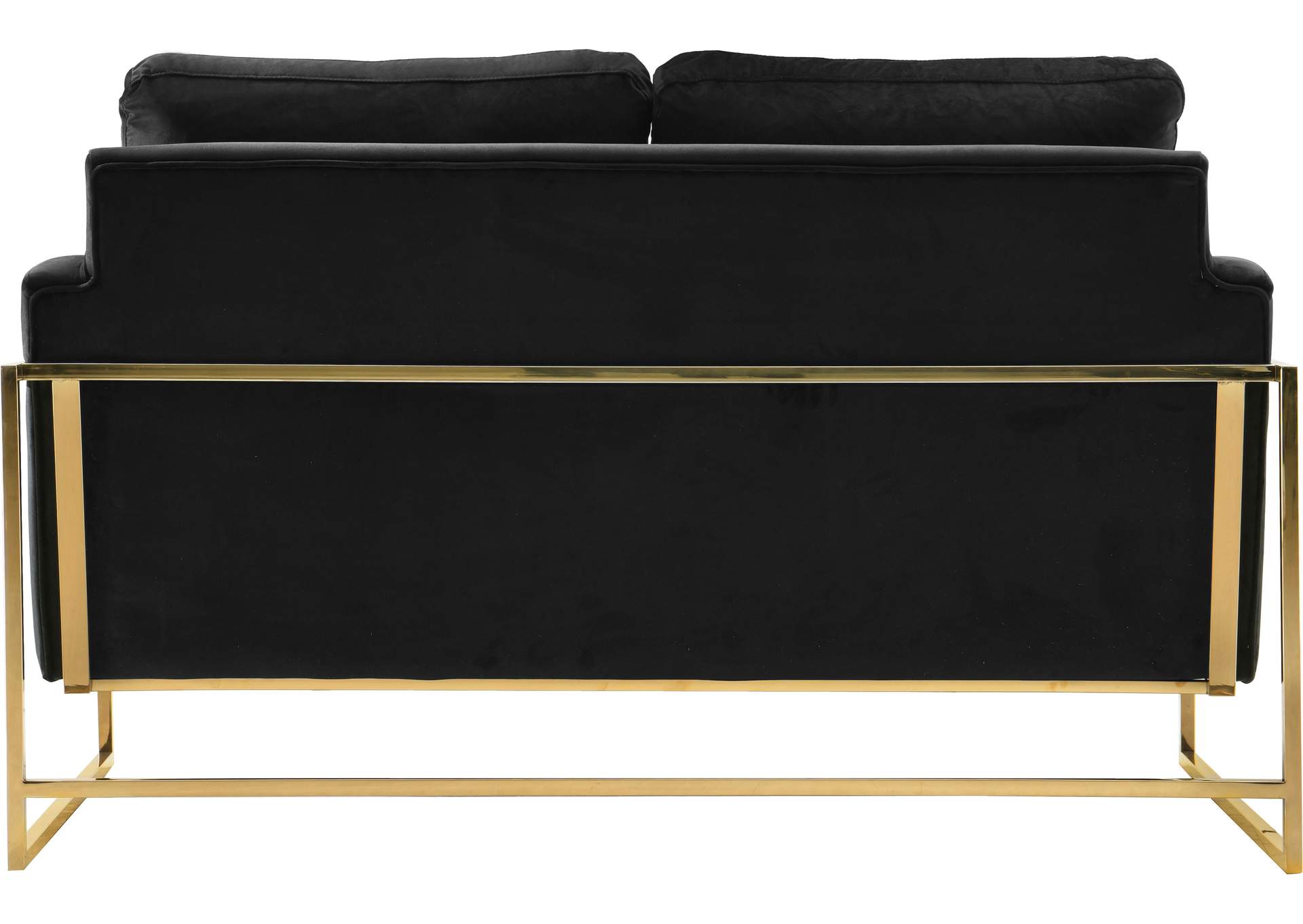 Mila Black Velvet Loveseat,Meridian Furniture