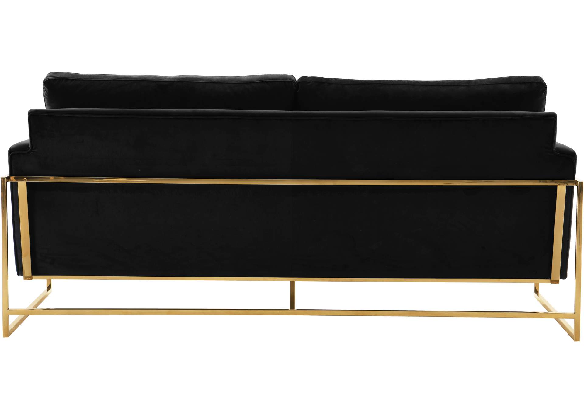 Mila Black Velvet Sofa,Meridian Furniture