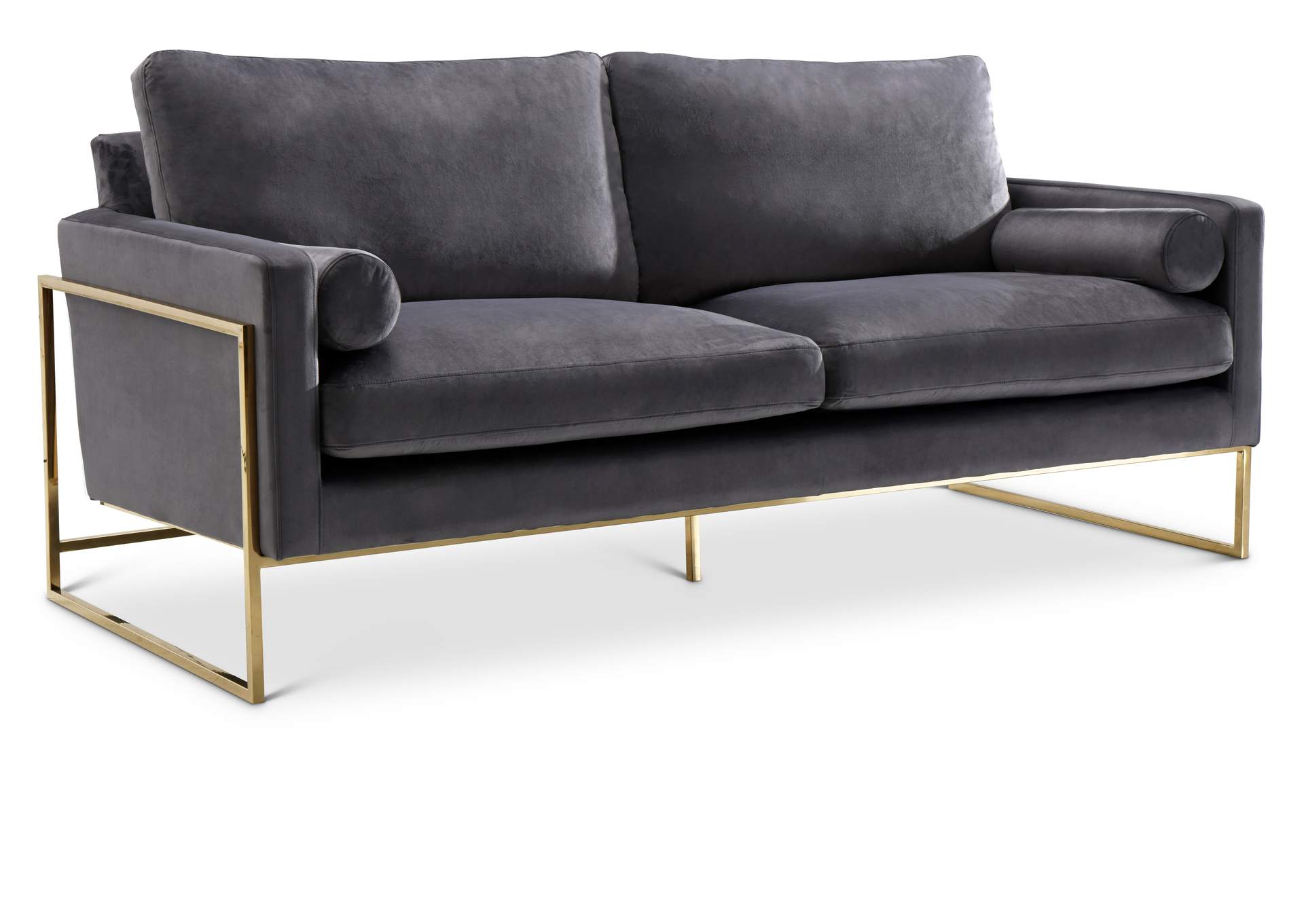 Mila Grey Velvet Sofa,Meridian Furniture