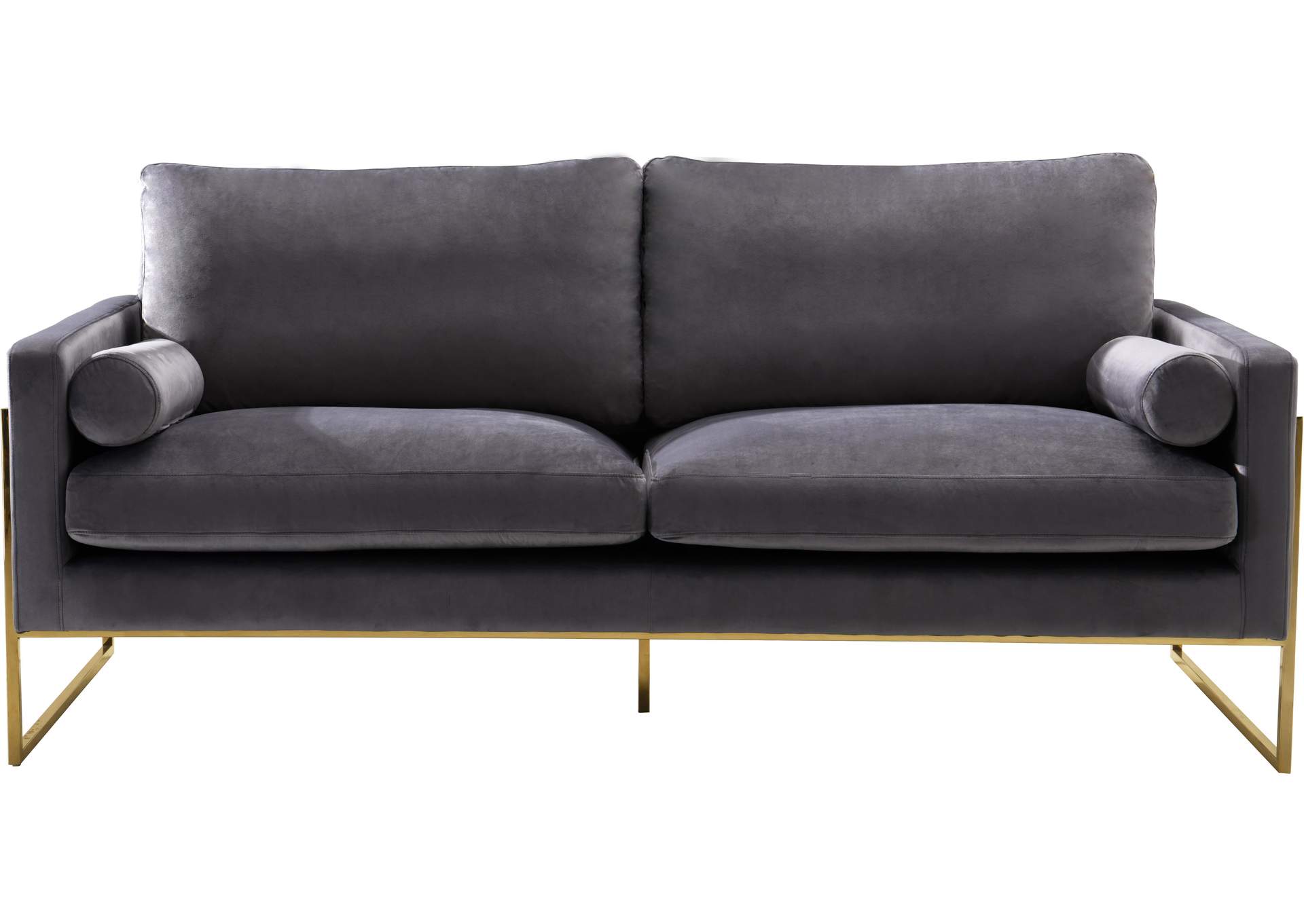 Mila Grey Velvet Sofa,Meridian Furniture