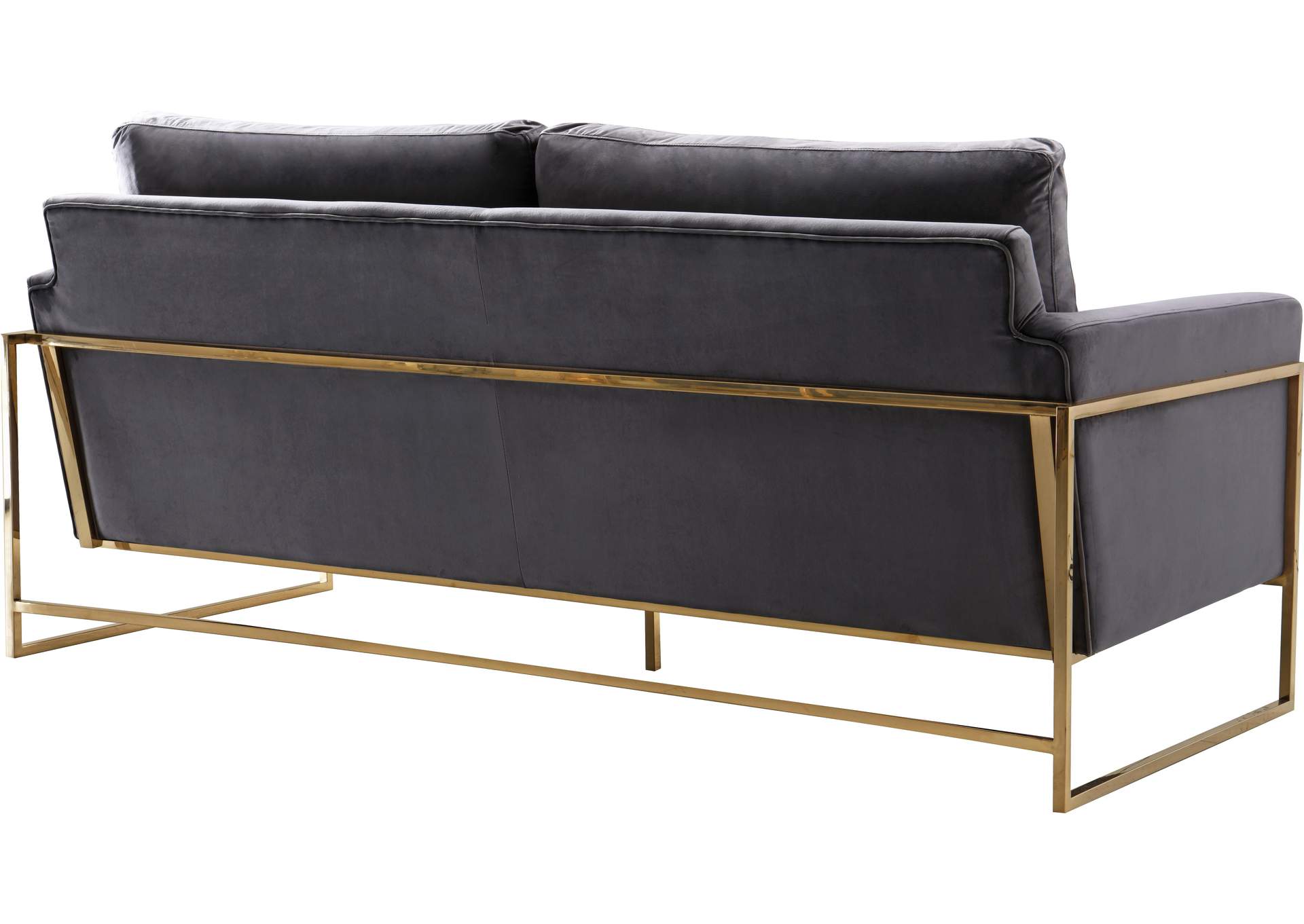 Mila Grey Velvet Sofa,Meridian Furniture