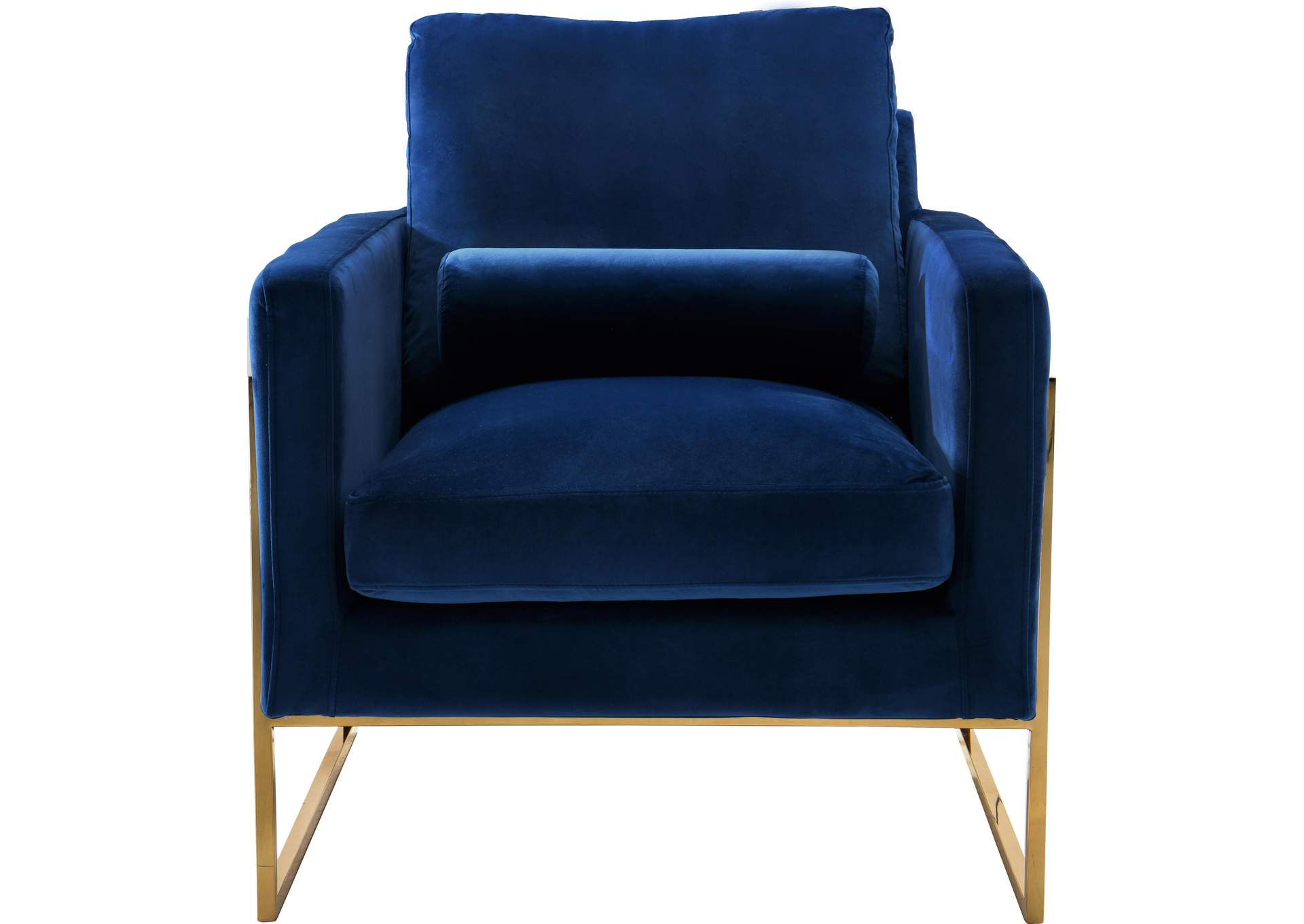 Mila Navy Velvet Chair,Meridian Furniture