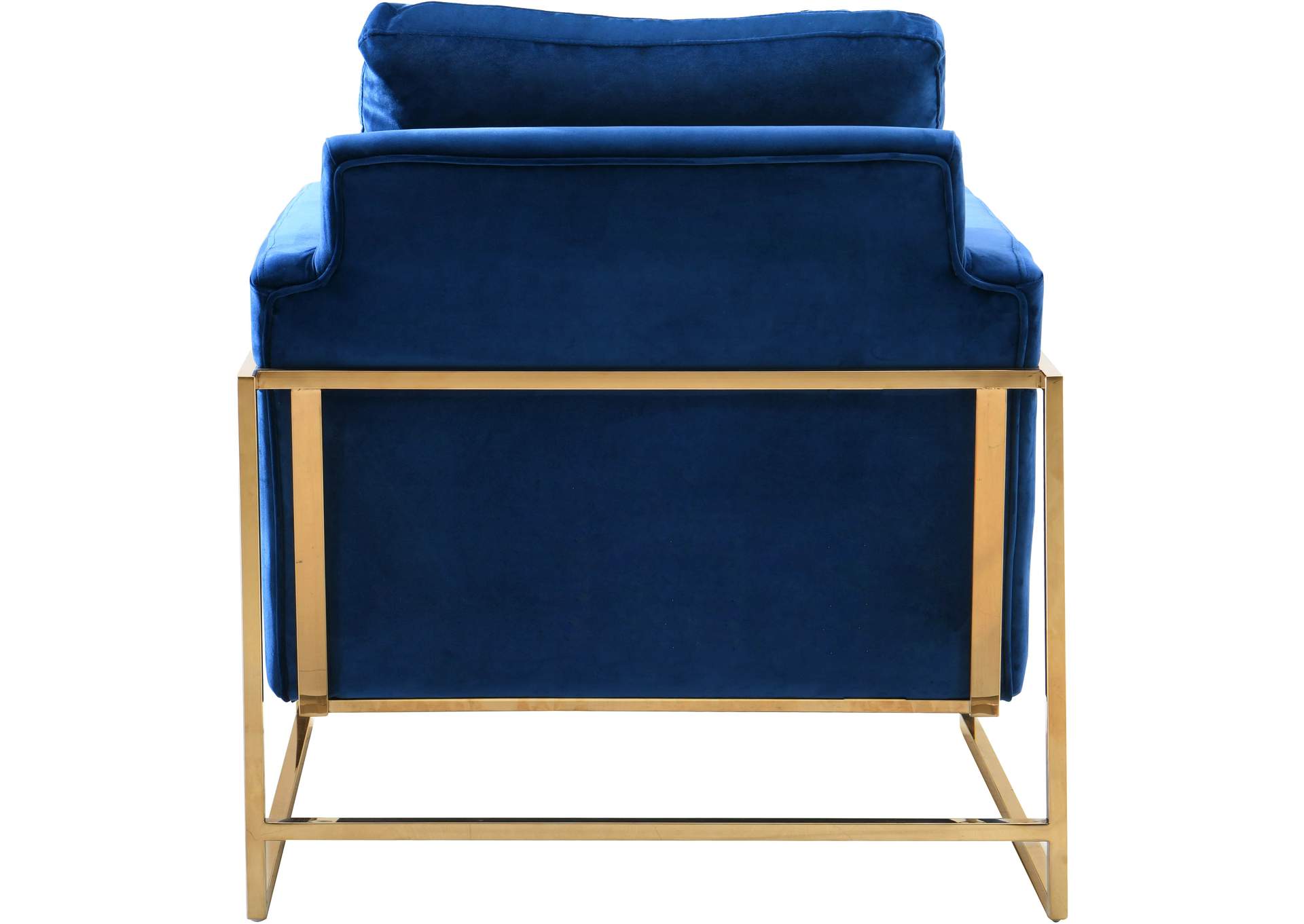 Mila Navy Velvet Chair,Meridian Furniture