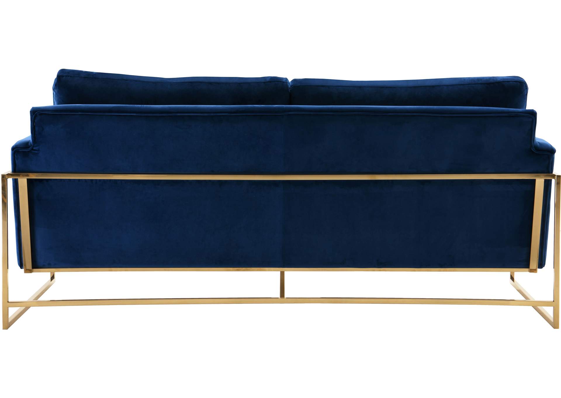 Mila Navy Velvet Sofa,Meridian Furniture