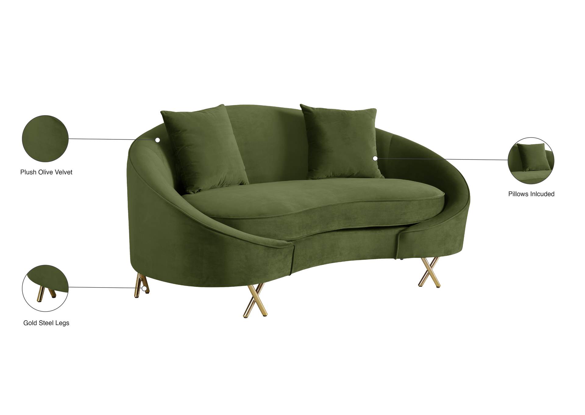 olive loveseat