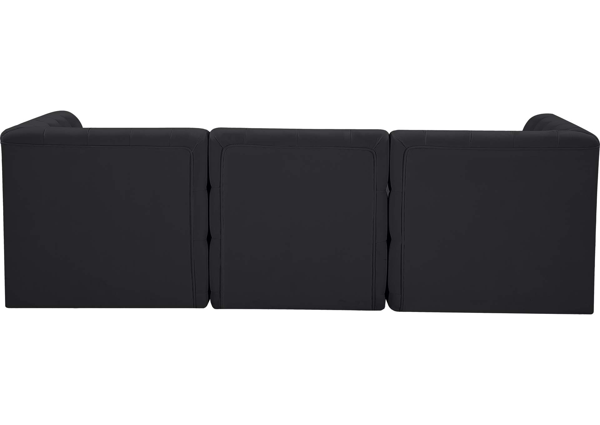 Tuft Black Velvet Modular Sofa,Meridian Furniture