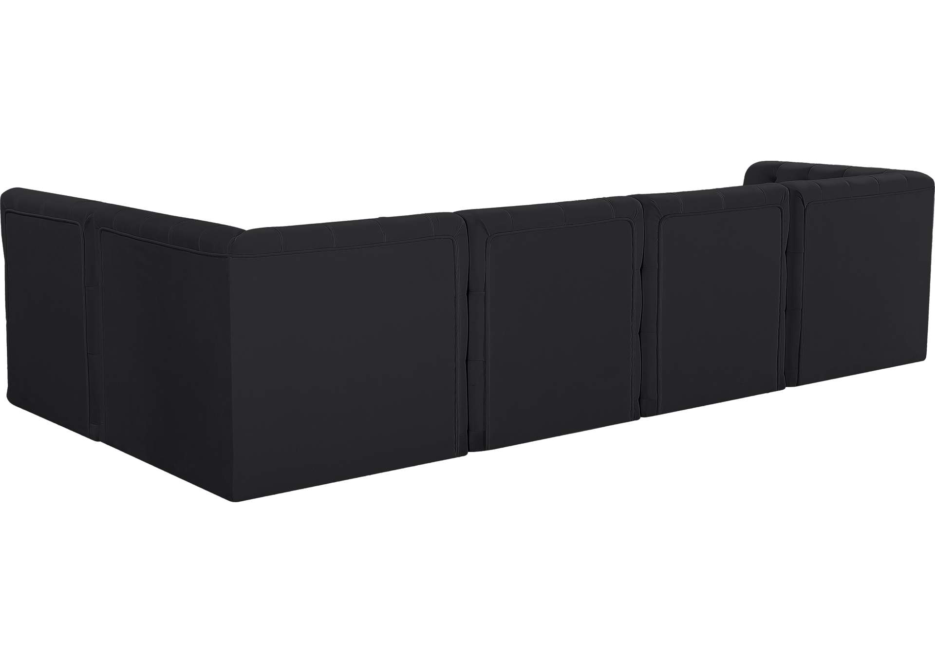 Tuft Black Velvet Modular Sectional,Meridian Furniture