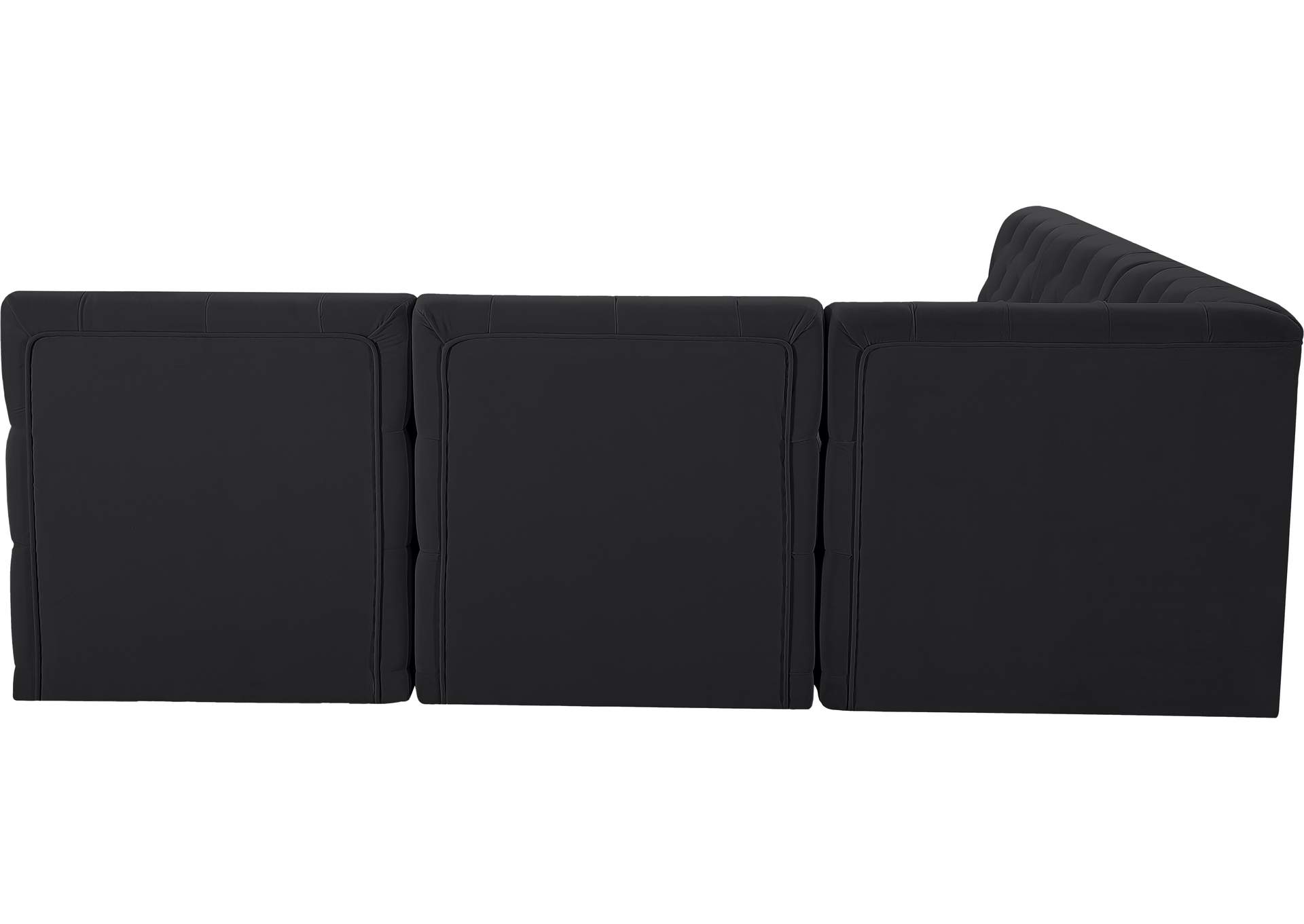 Tuft Black Velvet Modular Sectional,Meridian Furniture